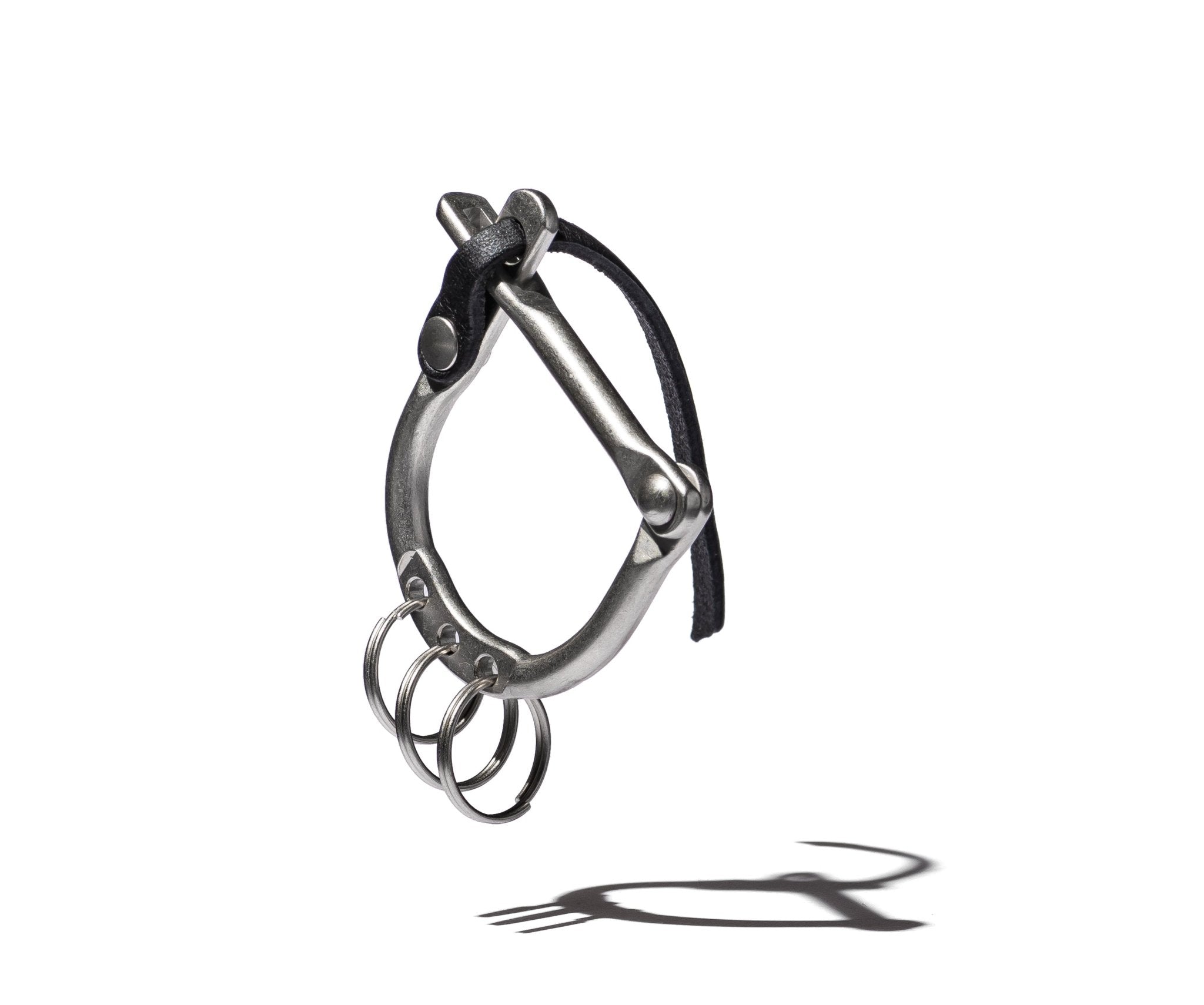 D LOCK CARABINER KEY RING with COW LEATHER - HOBO
