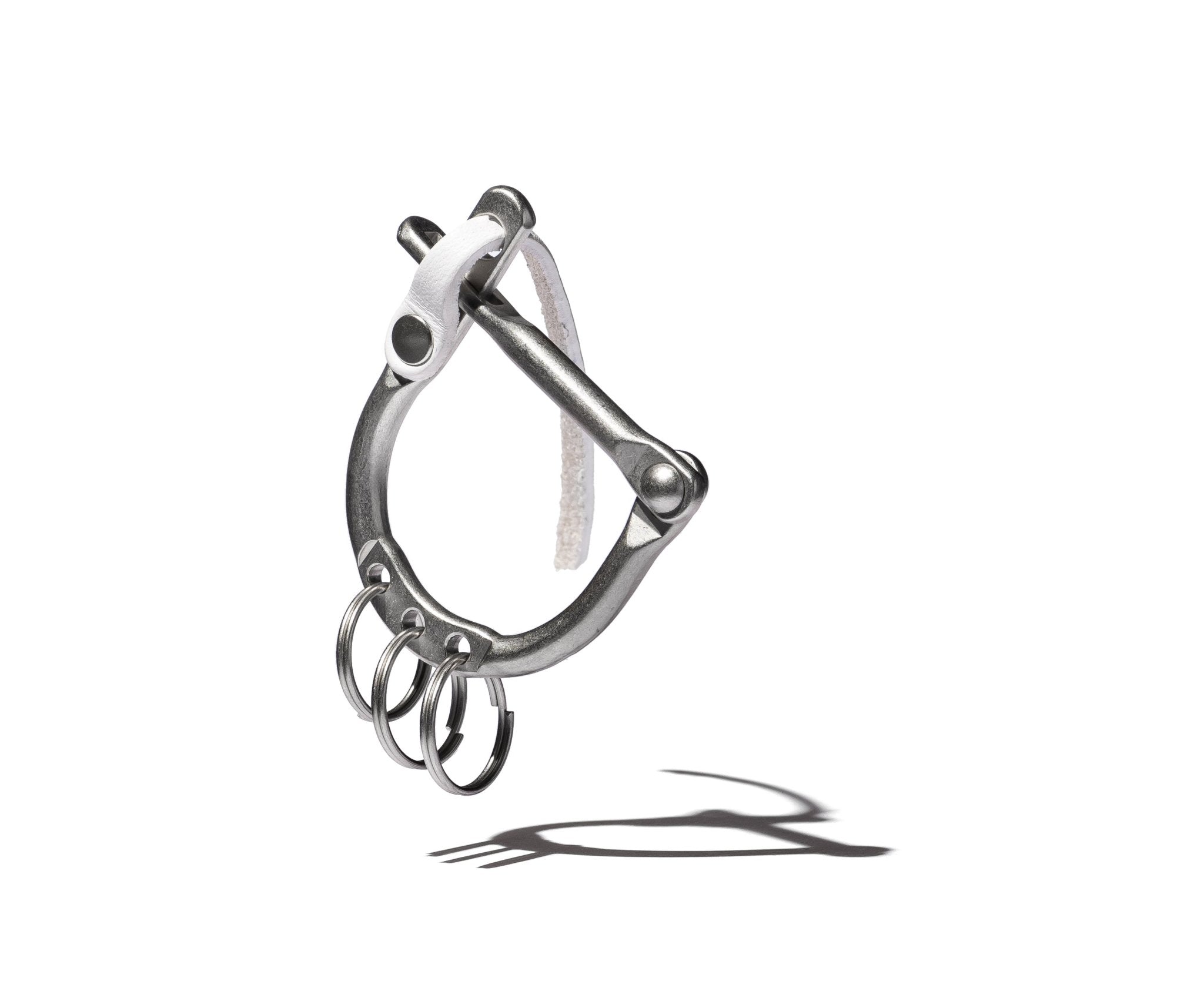 D LOCK CARABINER KEY RING with COW LEATHER - HOBO