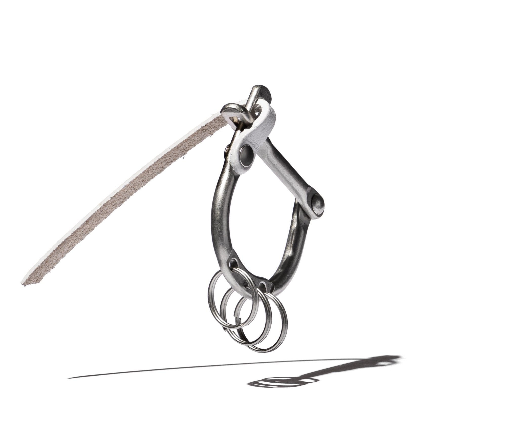 D LOCK CARABINER KEY RING with COW LEATHER - HOBO