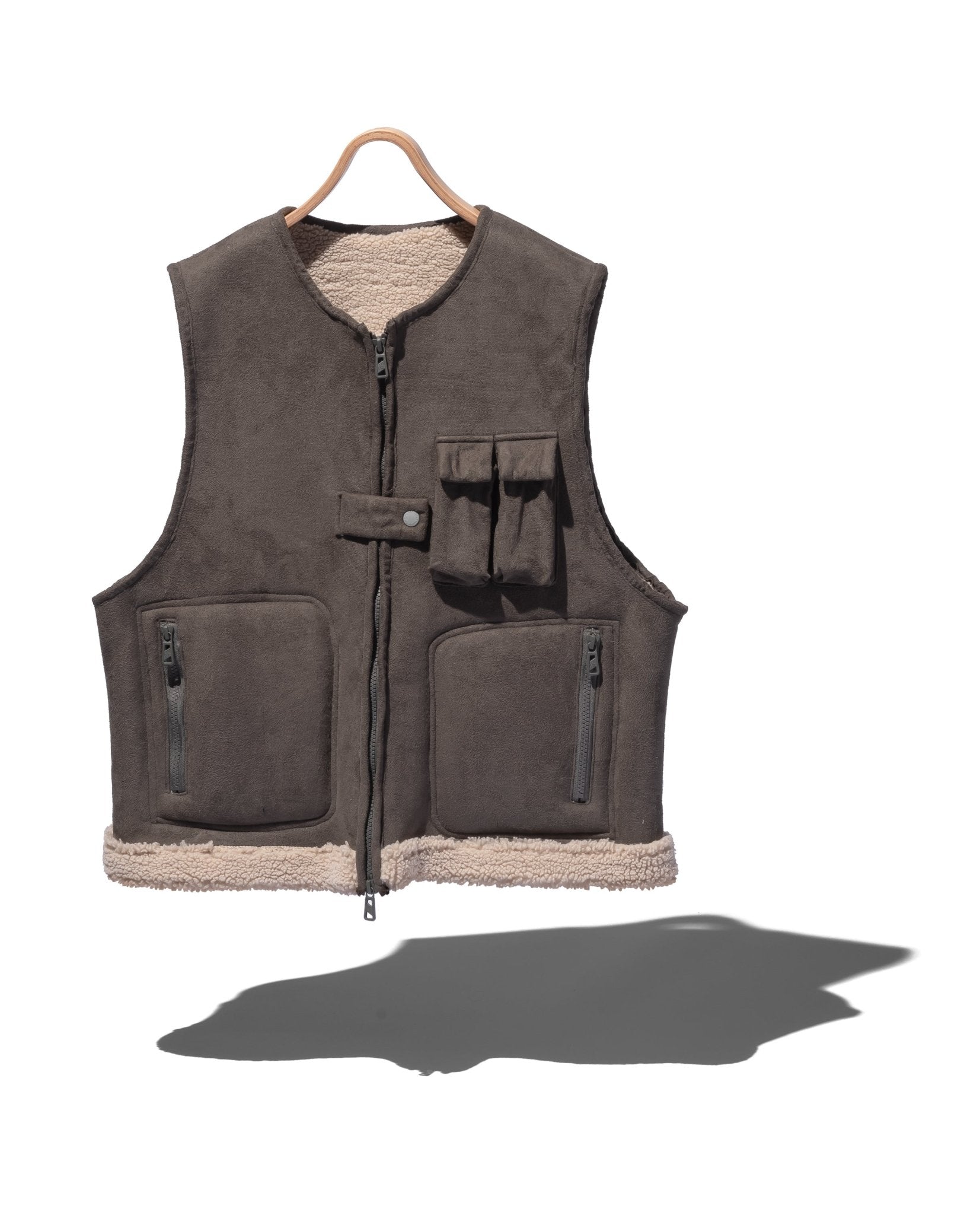 Faux Shearling Vest - F/CE
