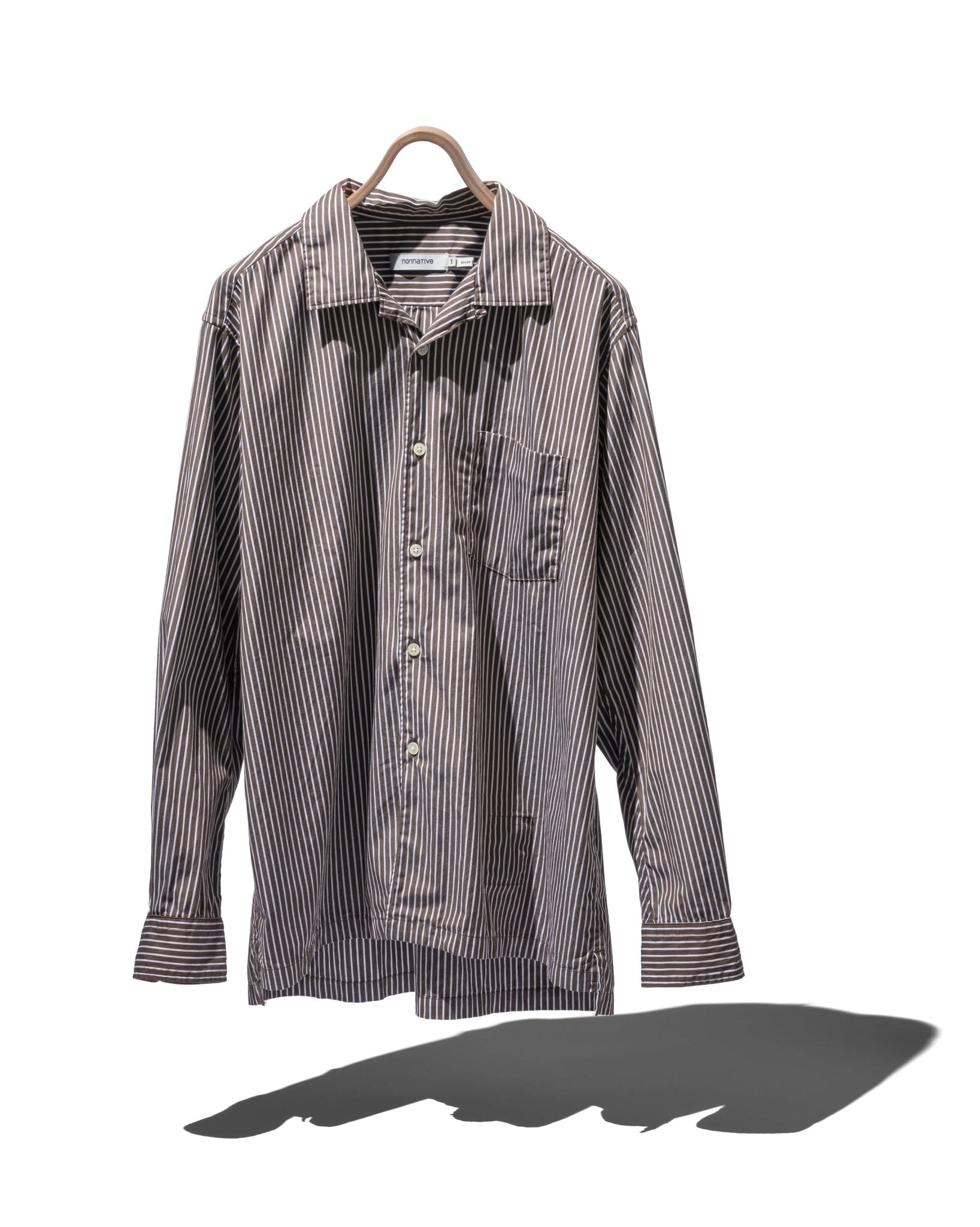 OFFICER L/S SHIRT COTTON BROAD LONDON STRIPE - NONNATIVE