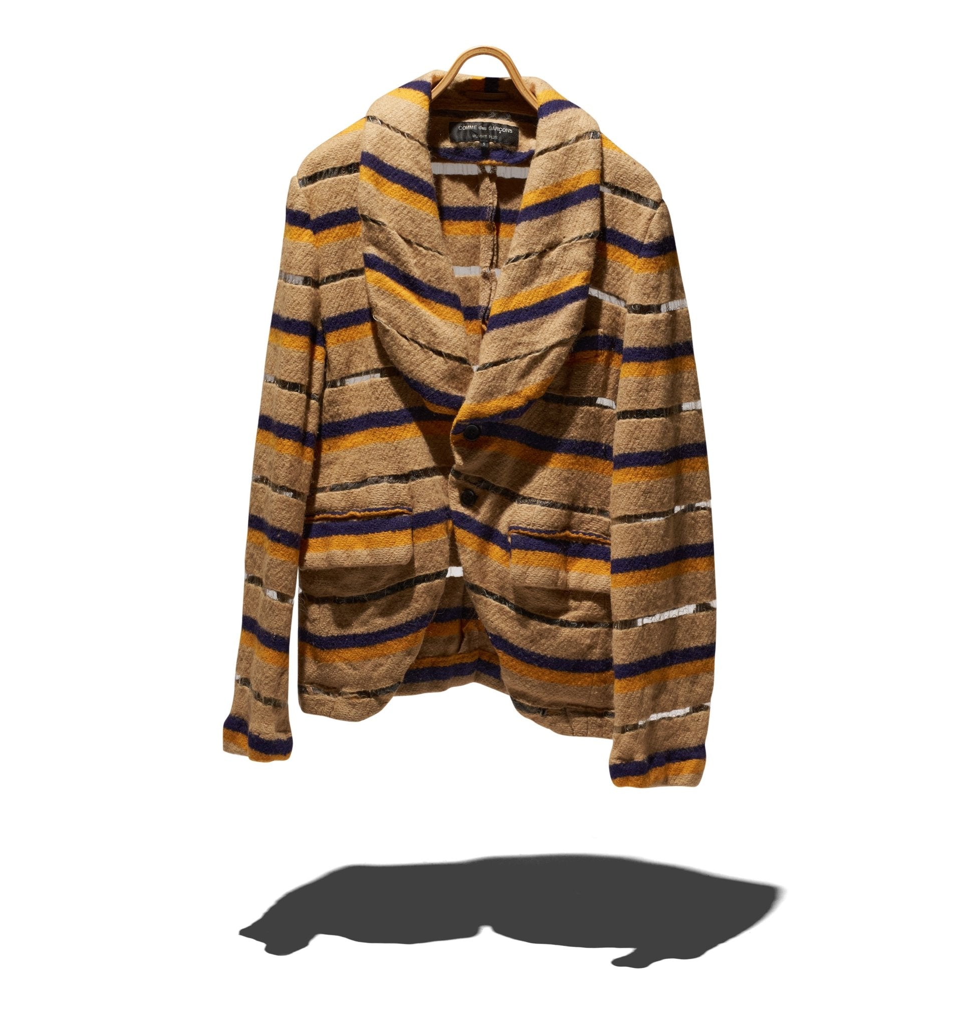 2004 F/W - "Lost Englishman" Frizzy Shawl Collar Jacket (M63) - Comme Des Garçons