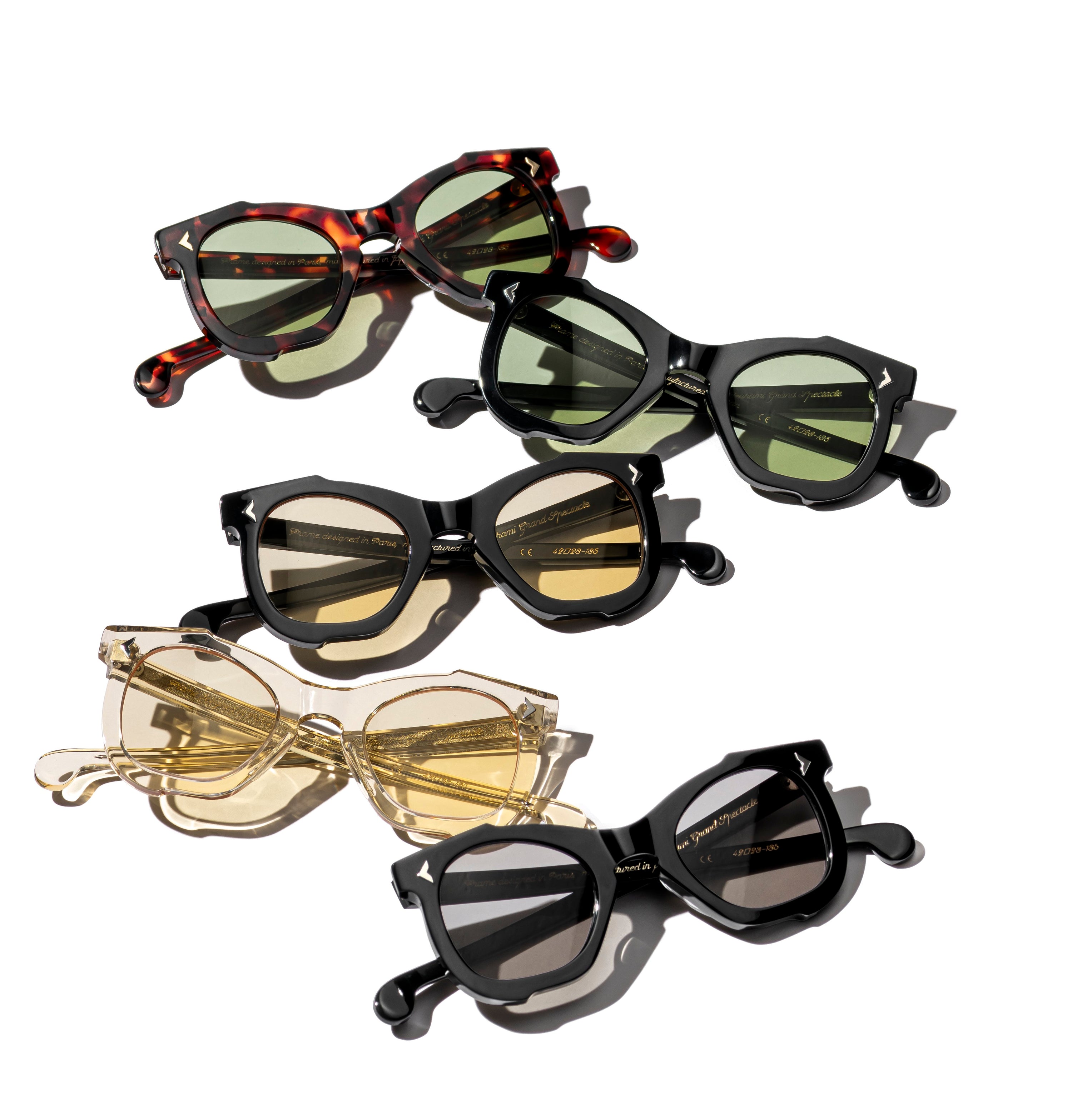 RT02 SUNGLASSES (TORTOISE SHELL / GREEN LENSES)