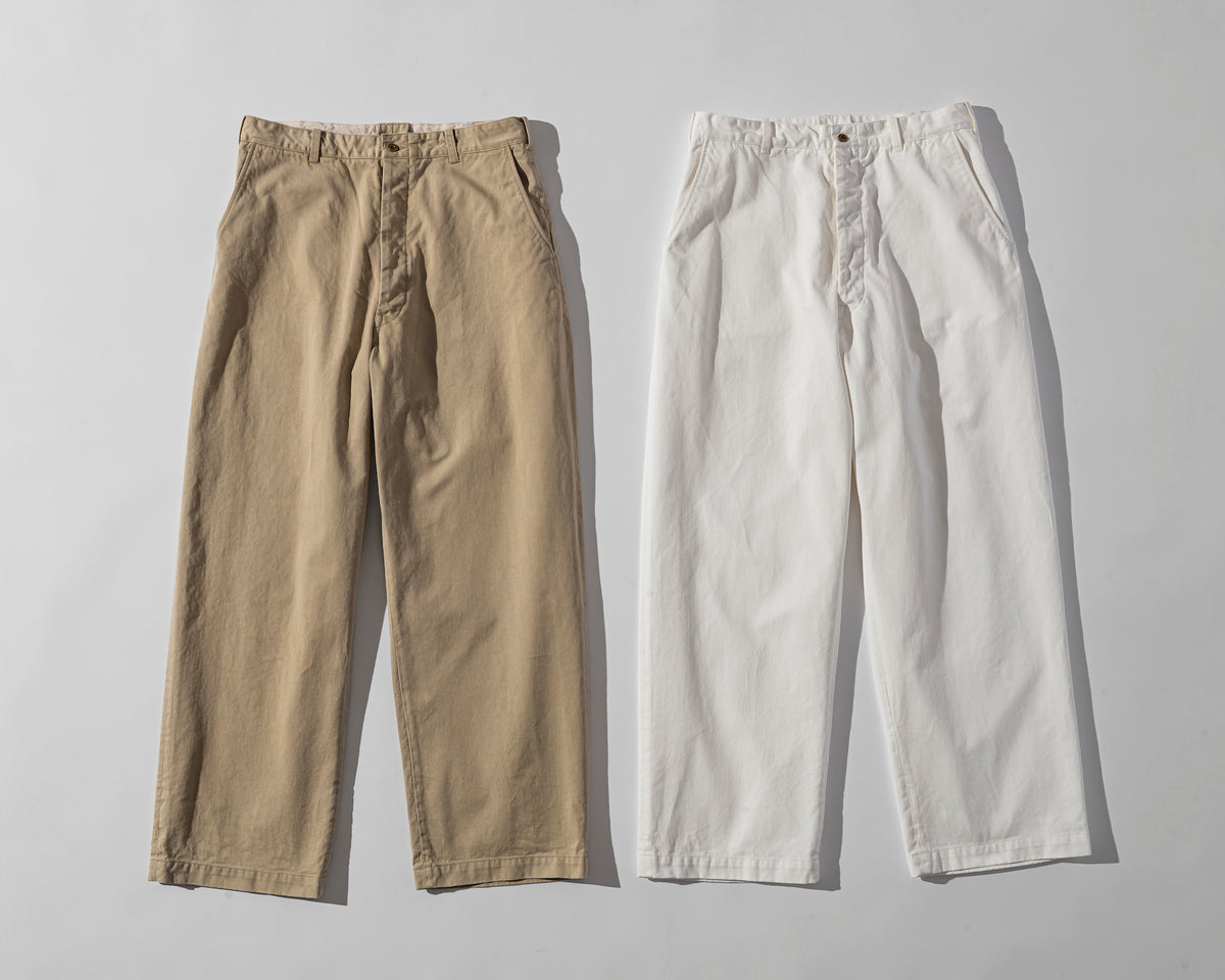 COTTON TWILL COOK PANTS