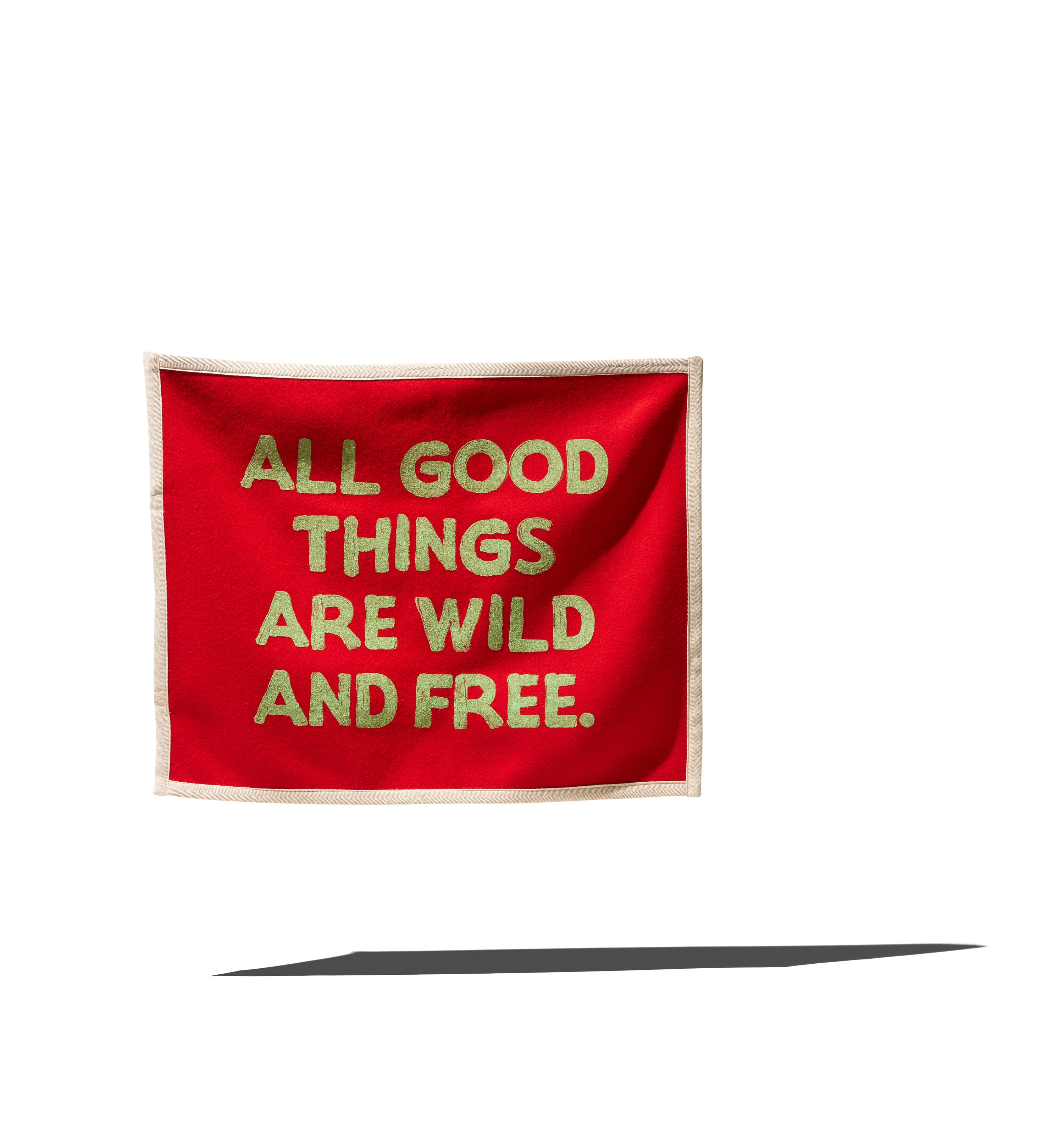 “ALL GOOD THINGS ARE WILD AND FREE” FLAG