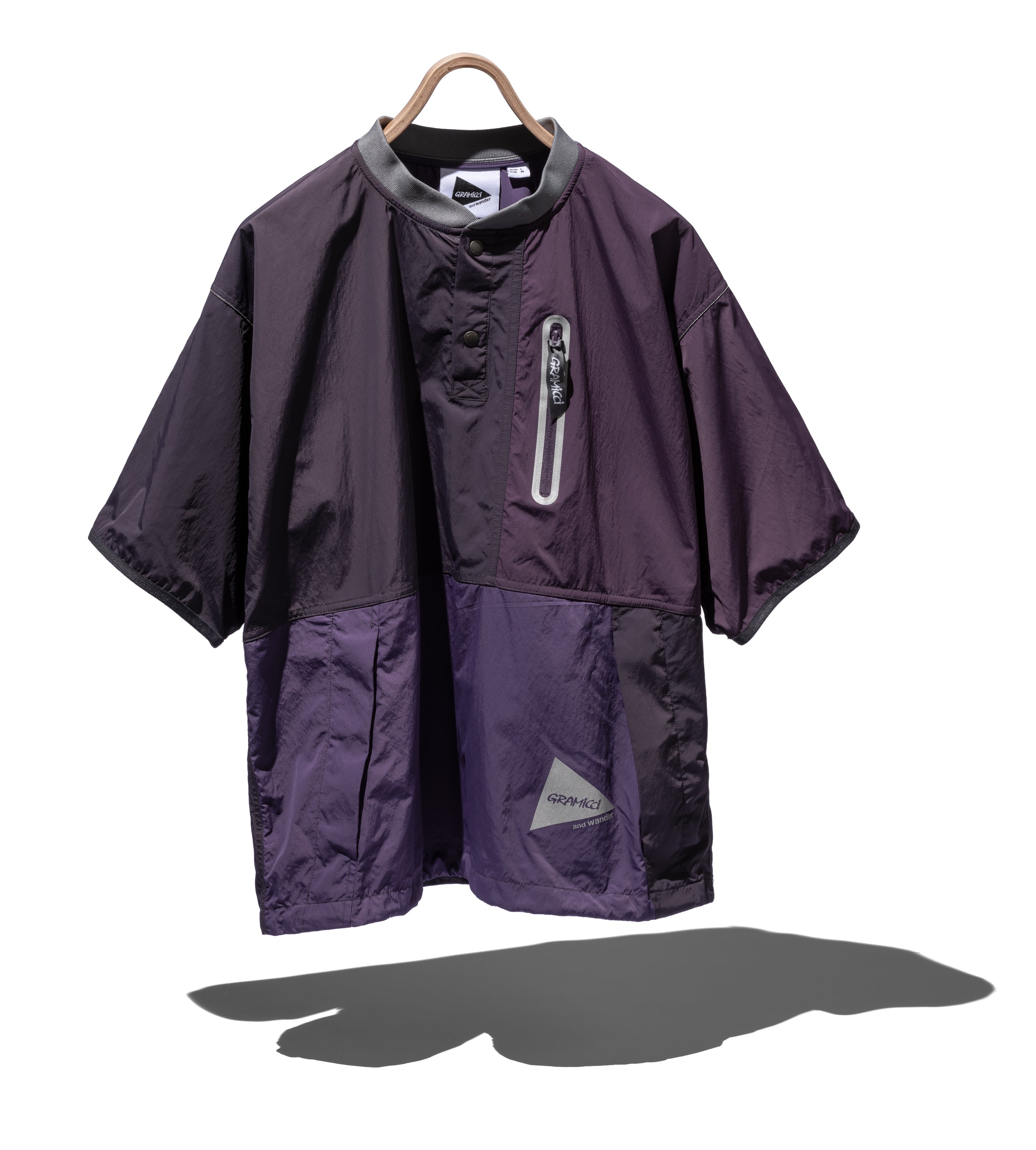 AND WANDER x GRAMICCI- PATCHWORK WIND TEE