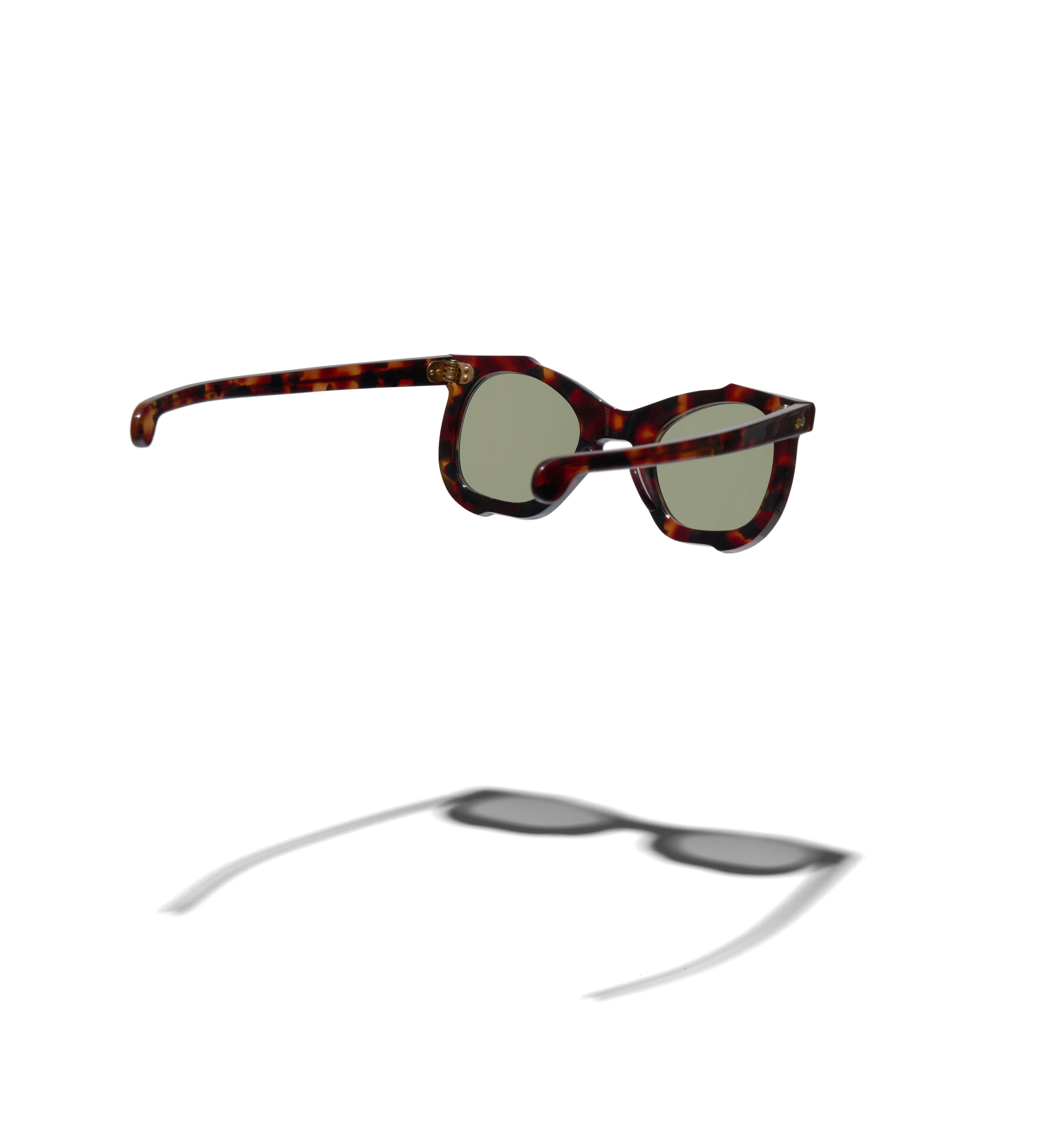 RT02 SUNGLASSES (TORTOISE SHELL / GREEN LENSES)