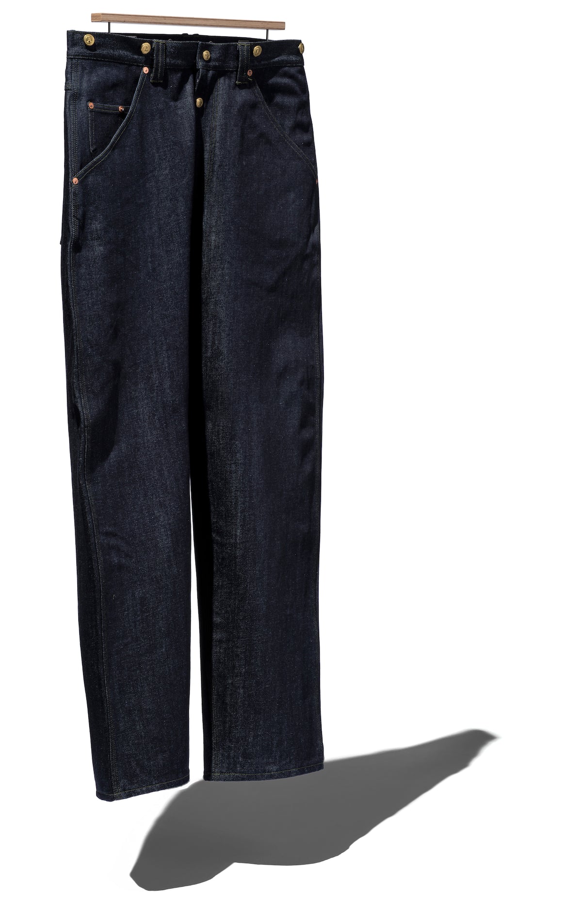 DENIM SUSPENDER PANTS - STRAIGHT FIT