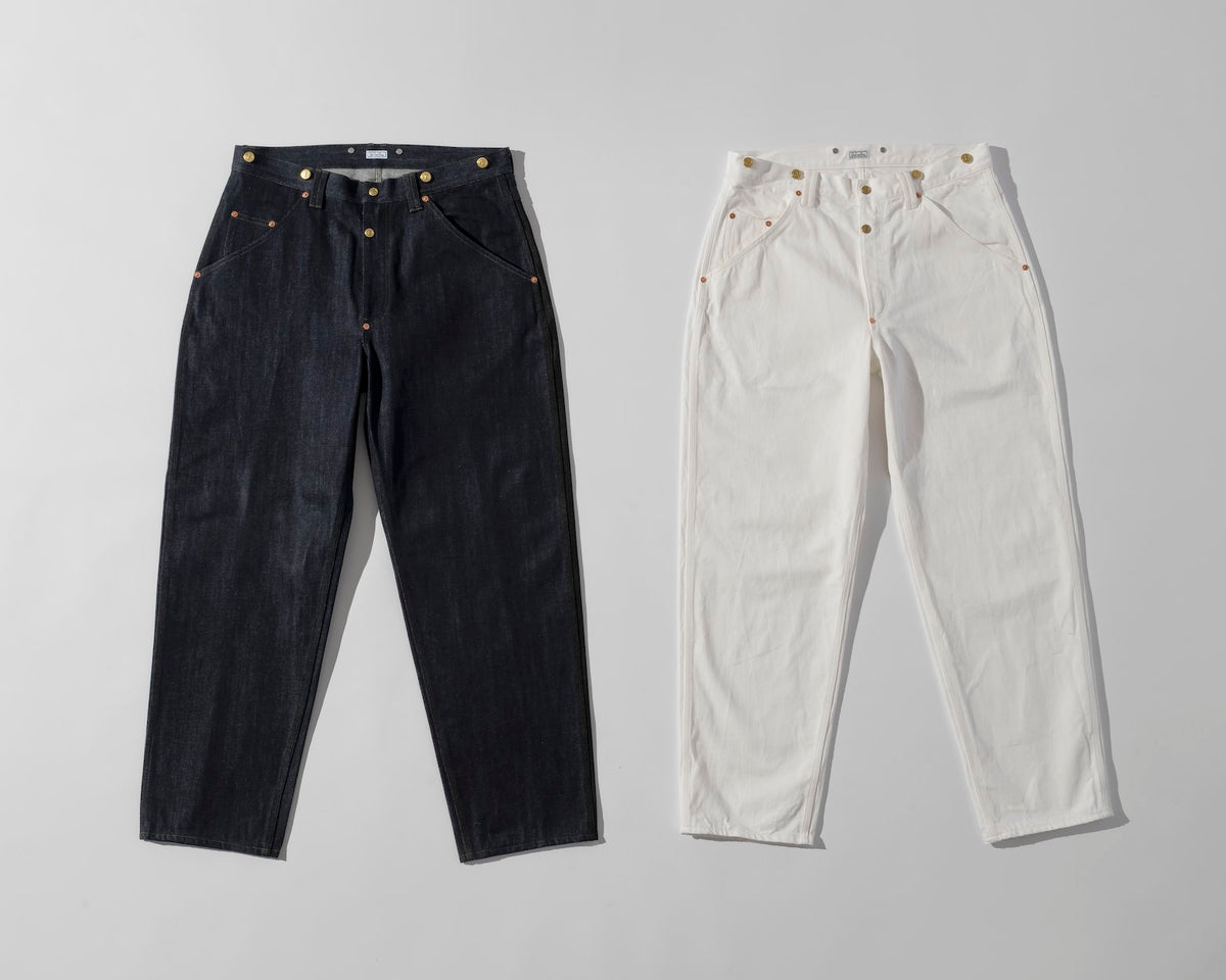 DENIM SUSPENDER PANTS - STRAIGHT FIT