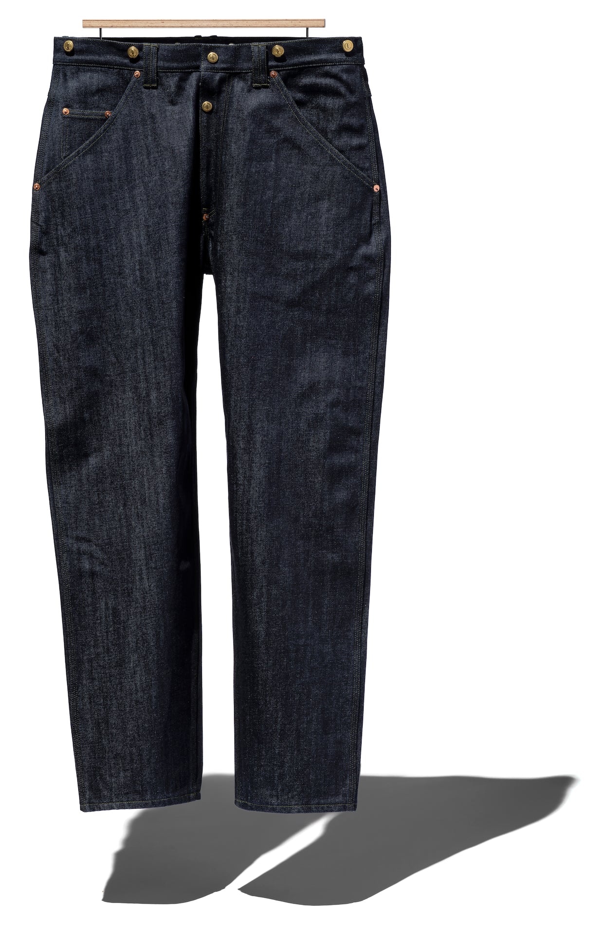 DENIM SUSPENDER PANTS - STRAIGHT FIT