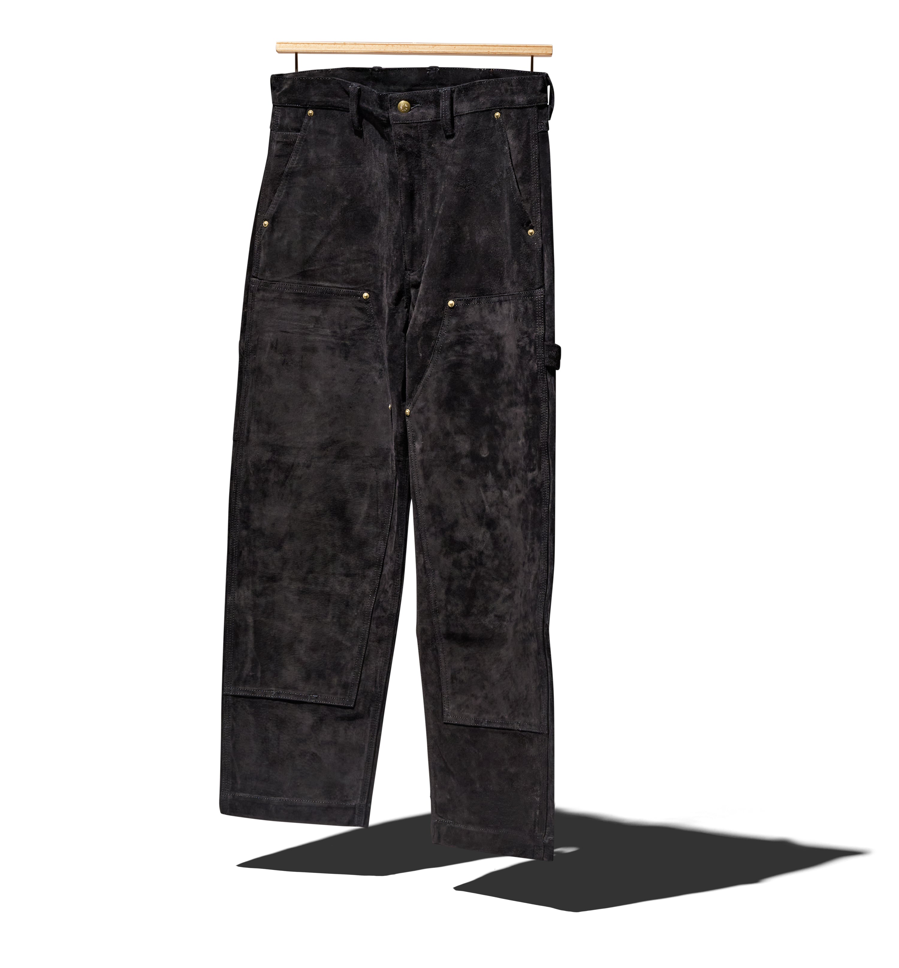 SUEDE W-KNEE PANTS