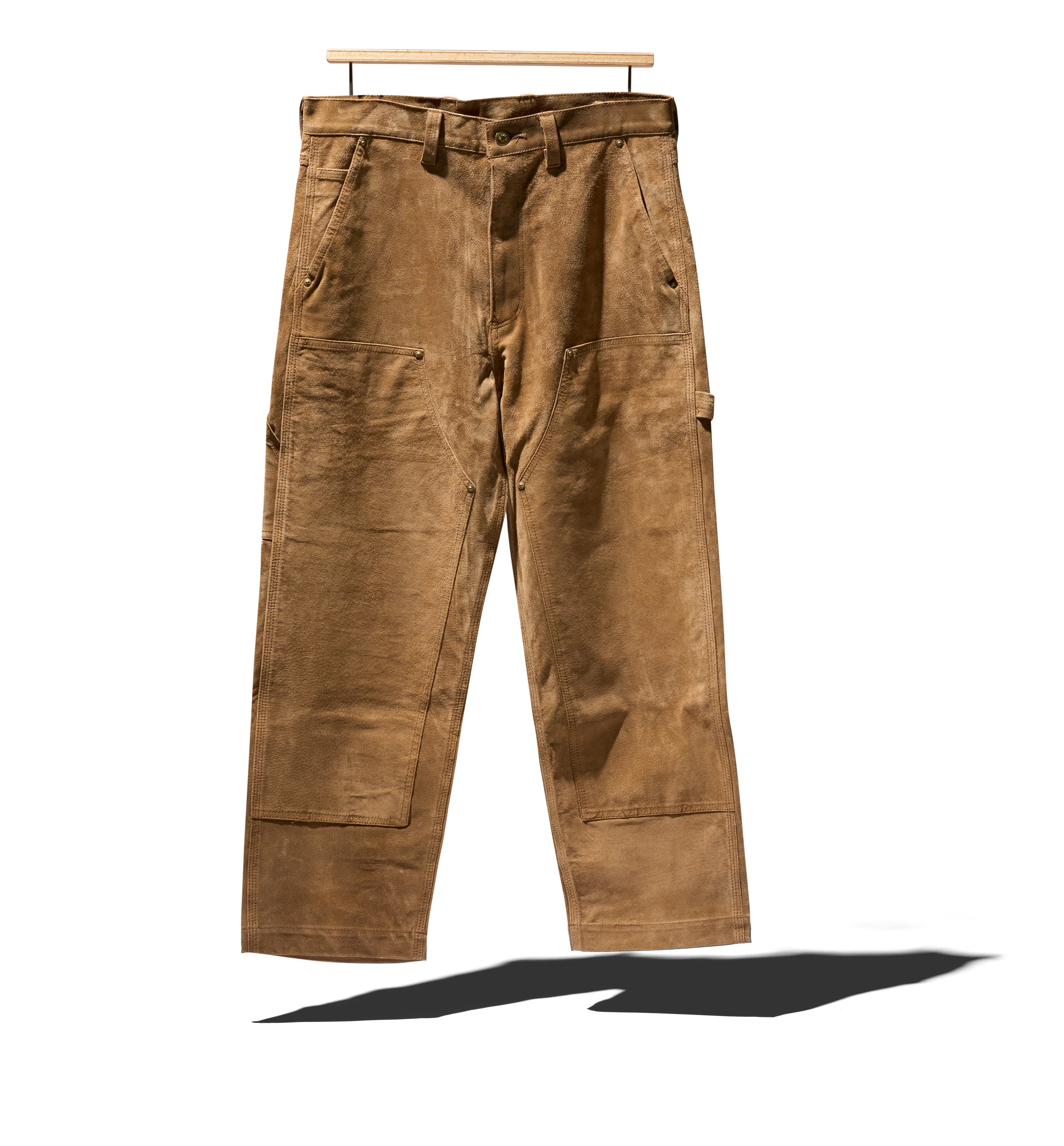 SUEDE W-KNEE PANTS
