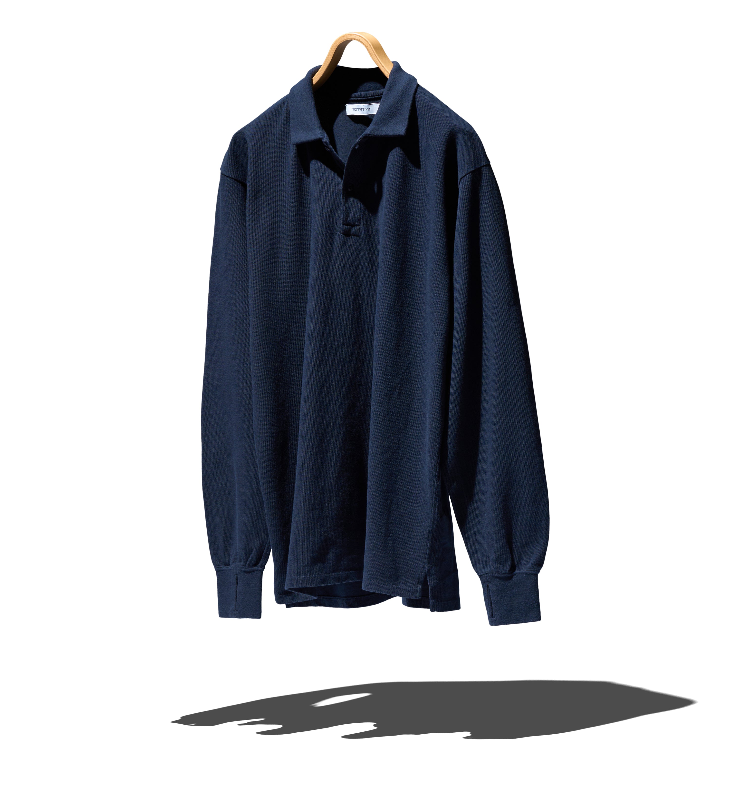 OFFICER L/S POLO SHIRT COTTON PIQUE OVERDYED
