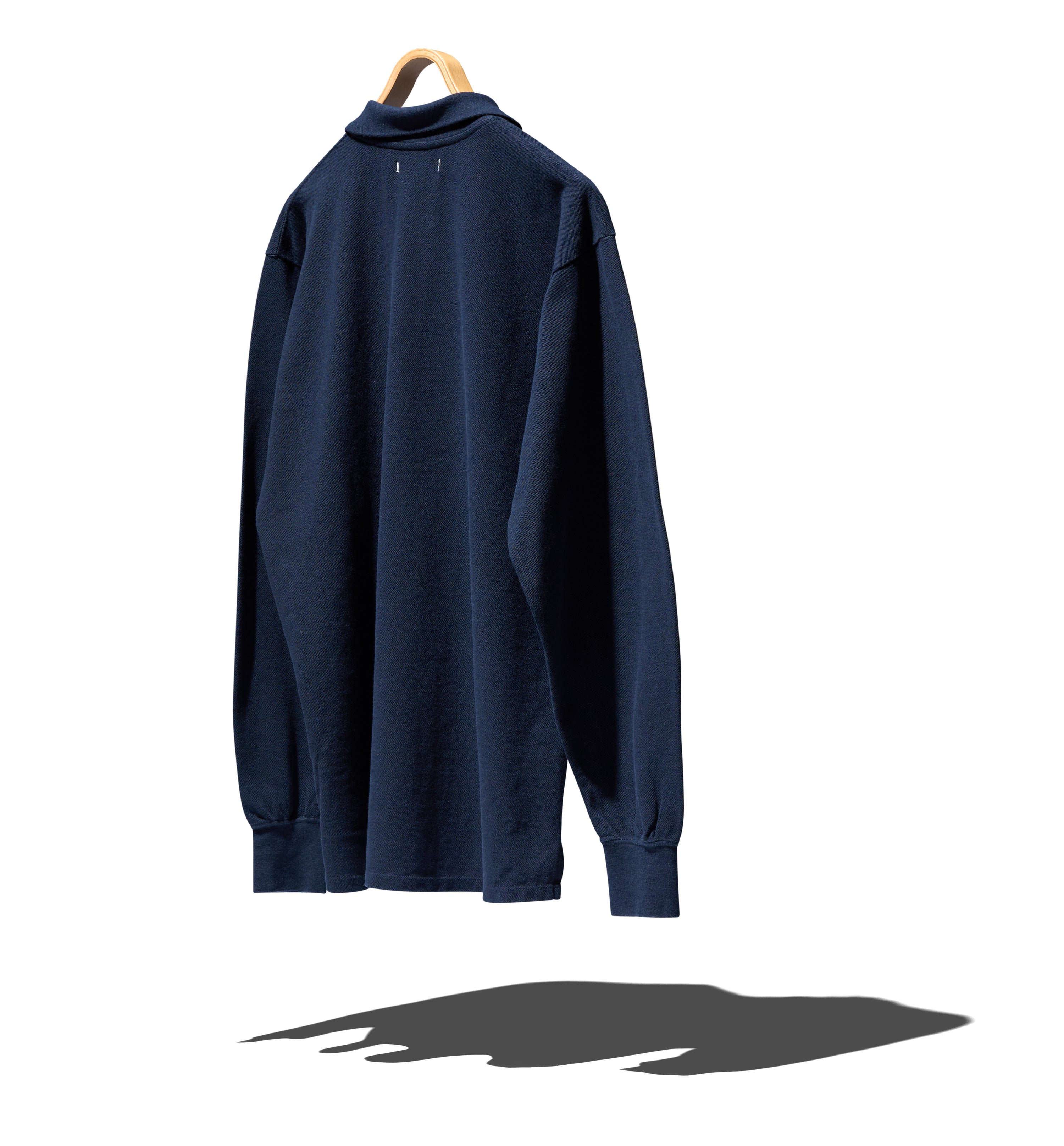 OFFICER L/S POLO SHIRT COTTON PIQUE OVERDYED