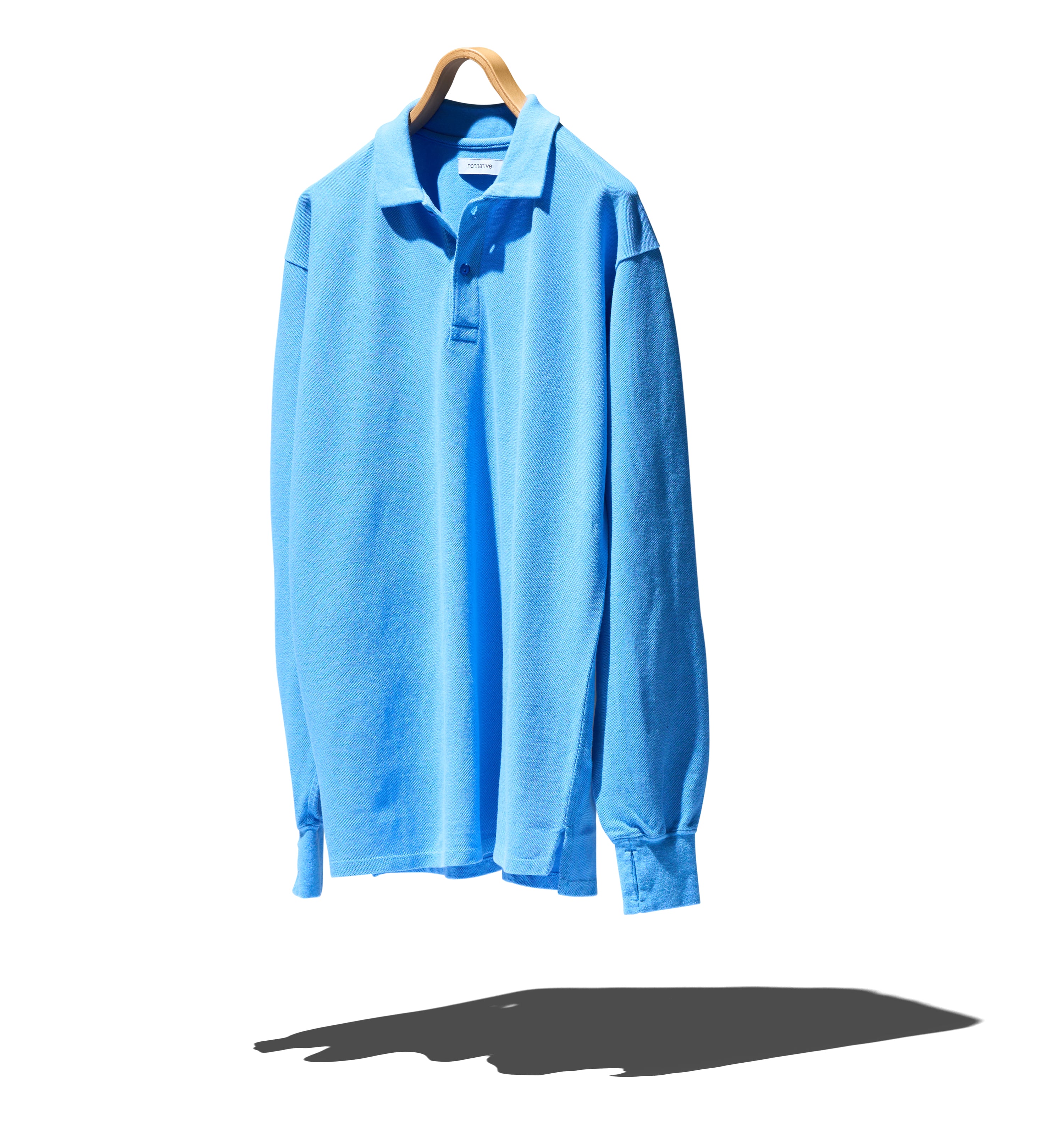 OFFICER L/S POLO SHIRT COTTON PIQUE OVERDYED