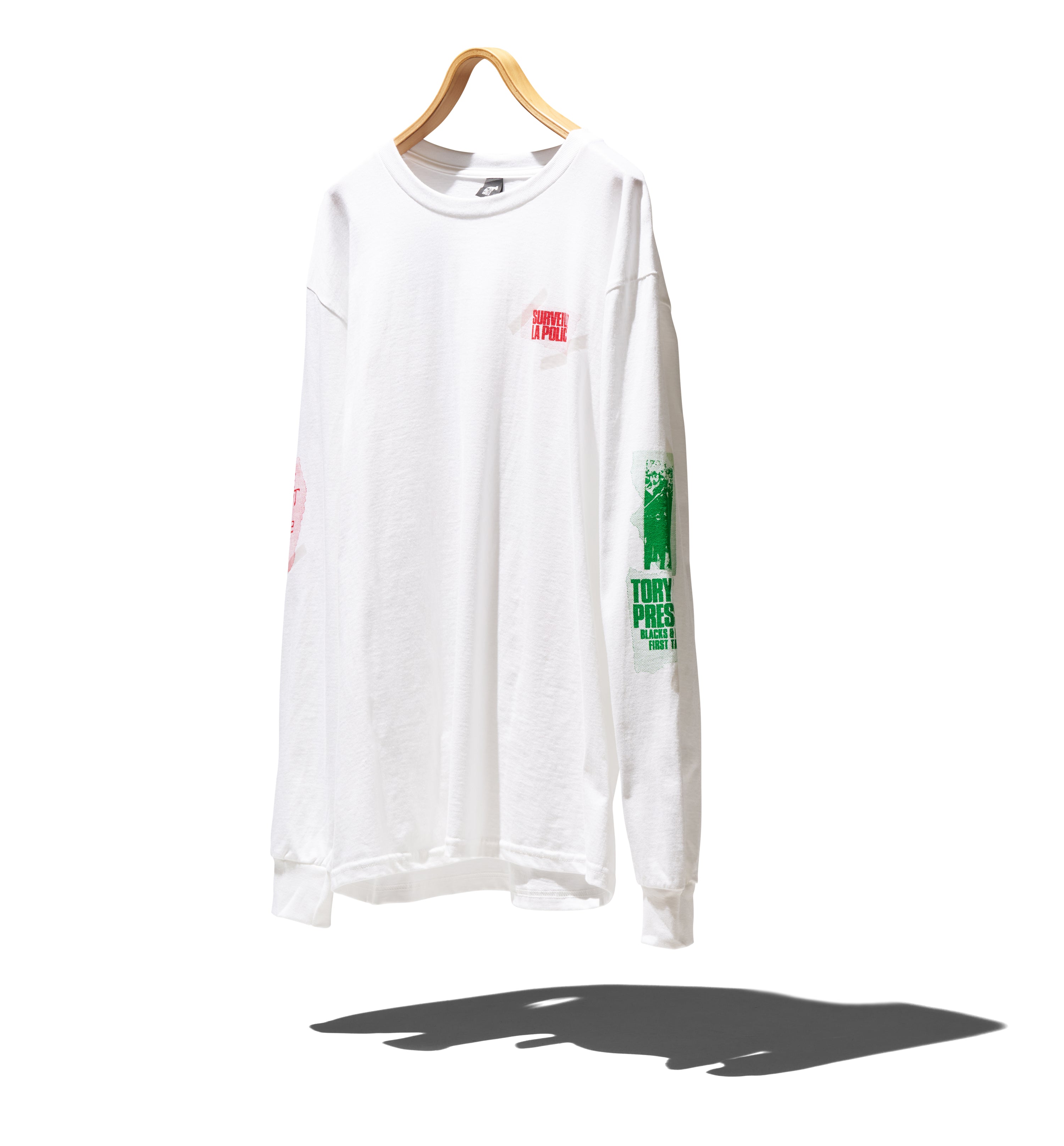 The Press Review T-Shirt: WATCH THE POLICE - White