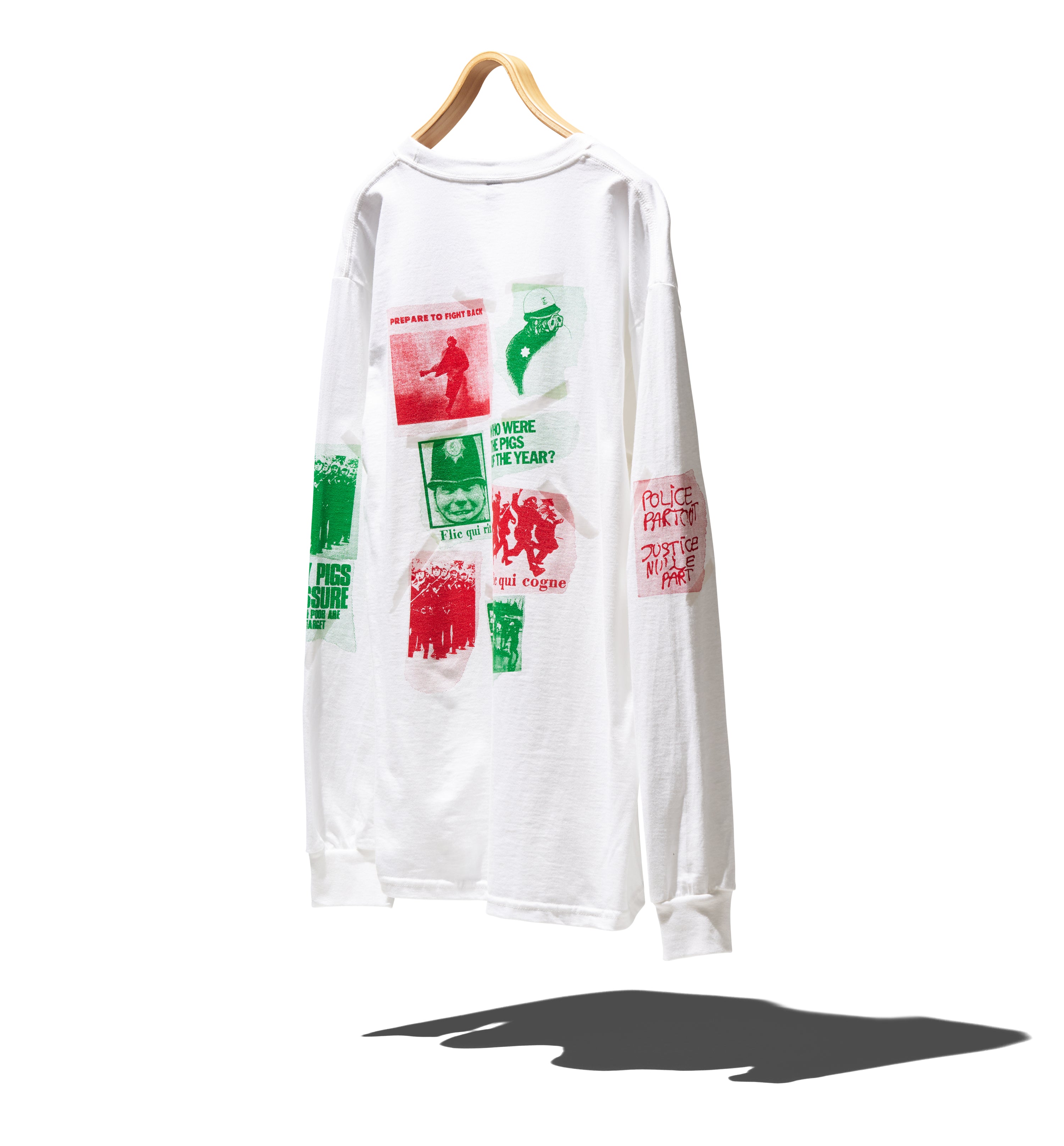 The Press Review T-Shirt: WATCH THE POLICE - White