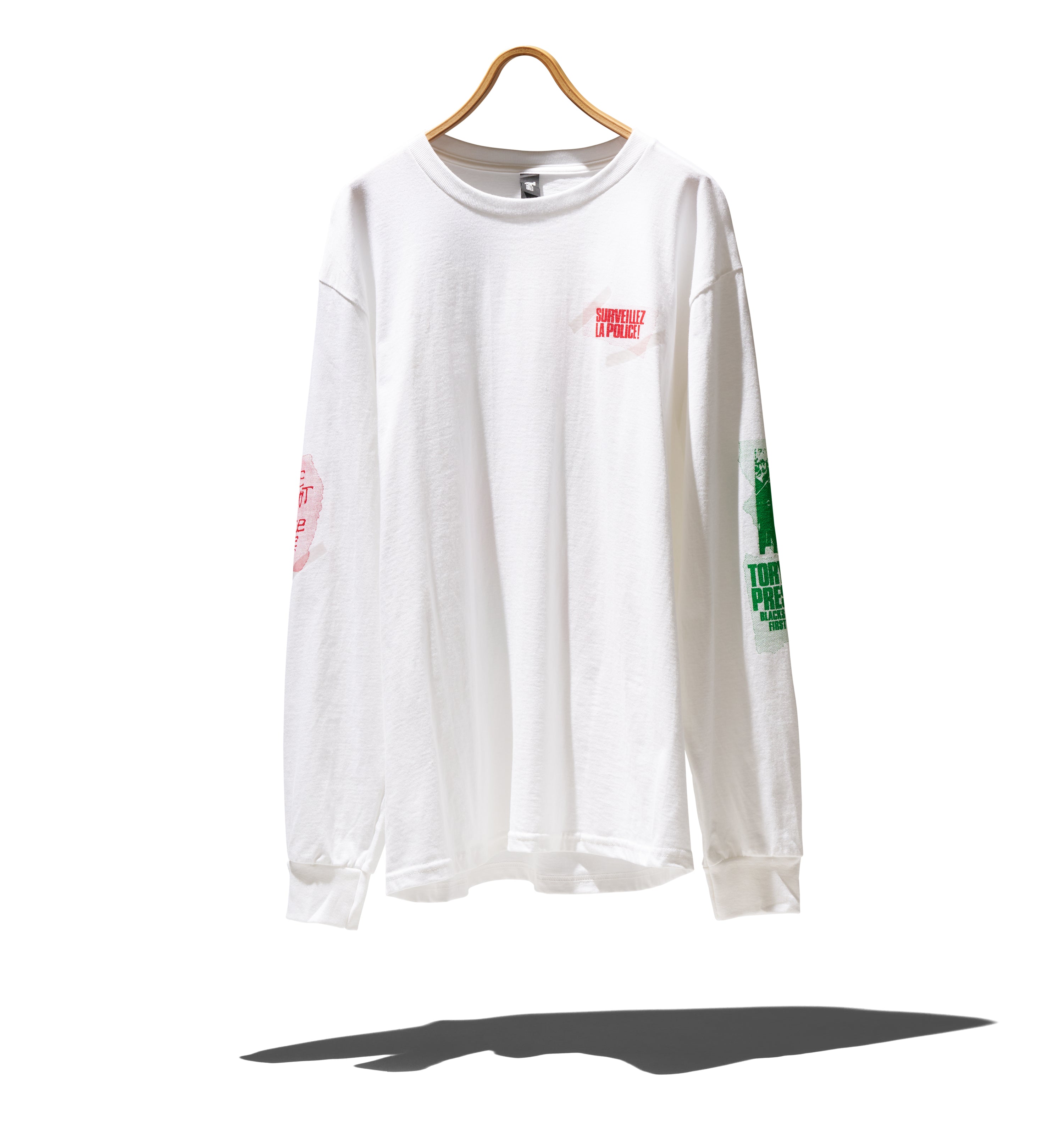 The Press Review T-Shirt: WATCH THE POLICE - White
