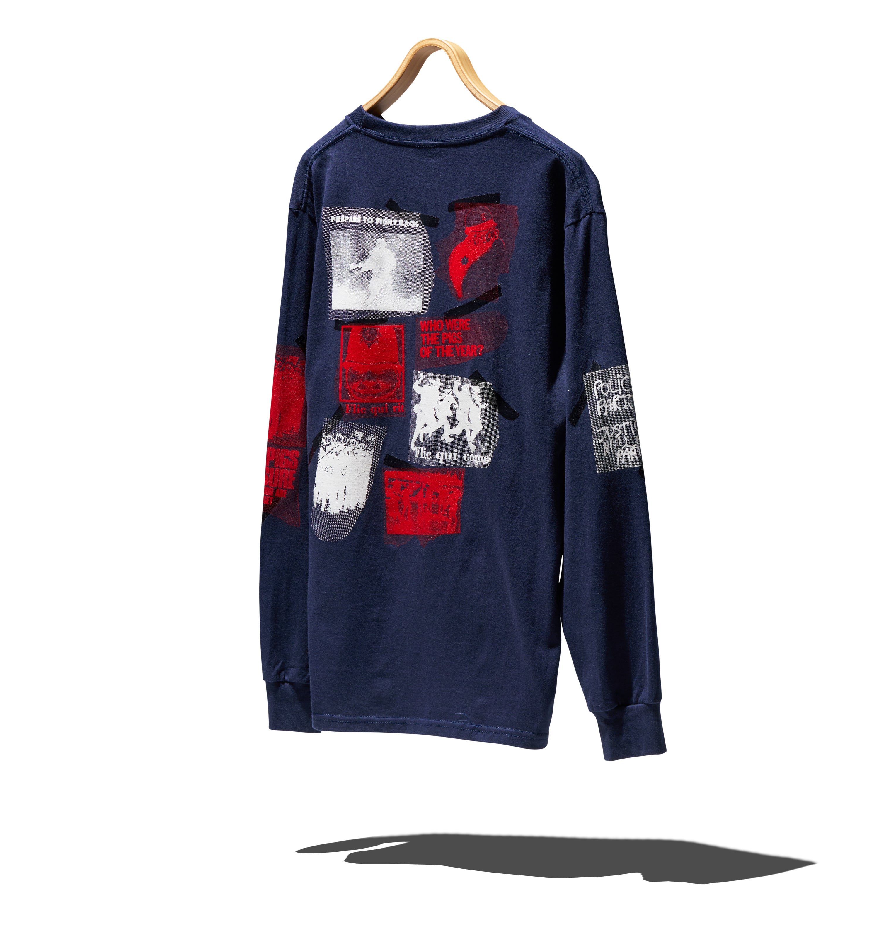The Press Review T-shirt: WATCH THE POLICE - Navy