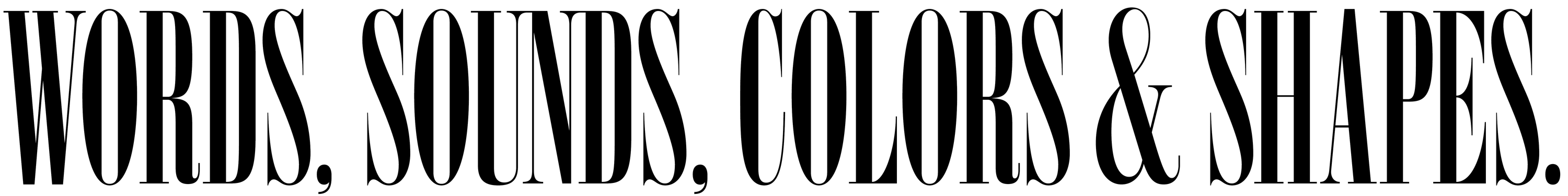 WORDS SOUNDS COLORS & SHAPES