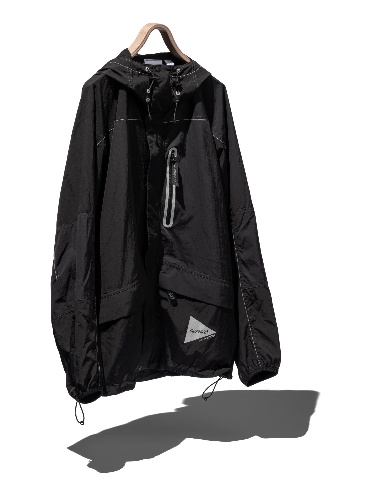 AND WANDER x GRAMICCI - PATCHWORK WIND HOODIE - AND WANDER