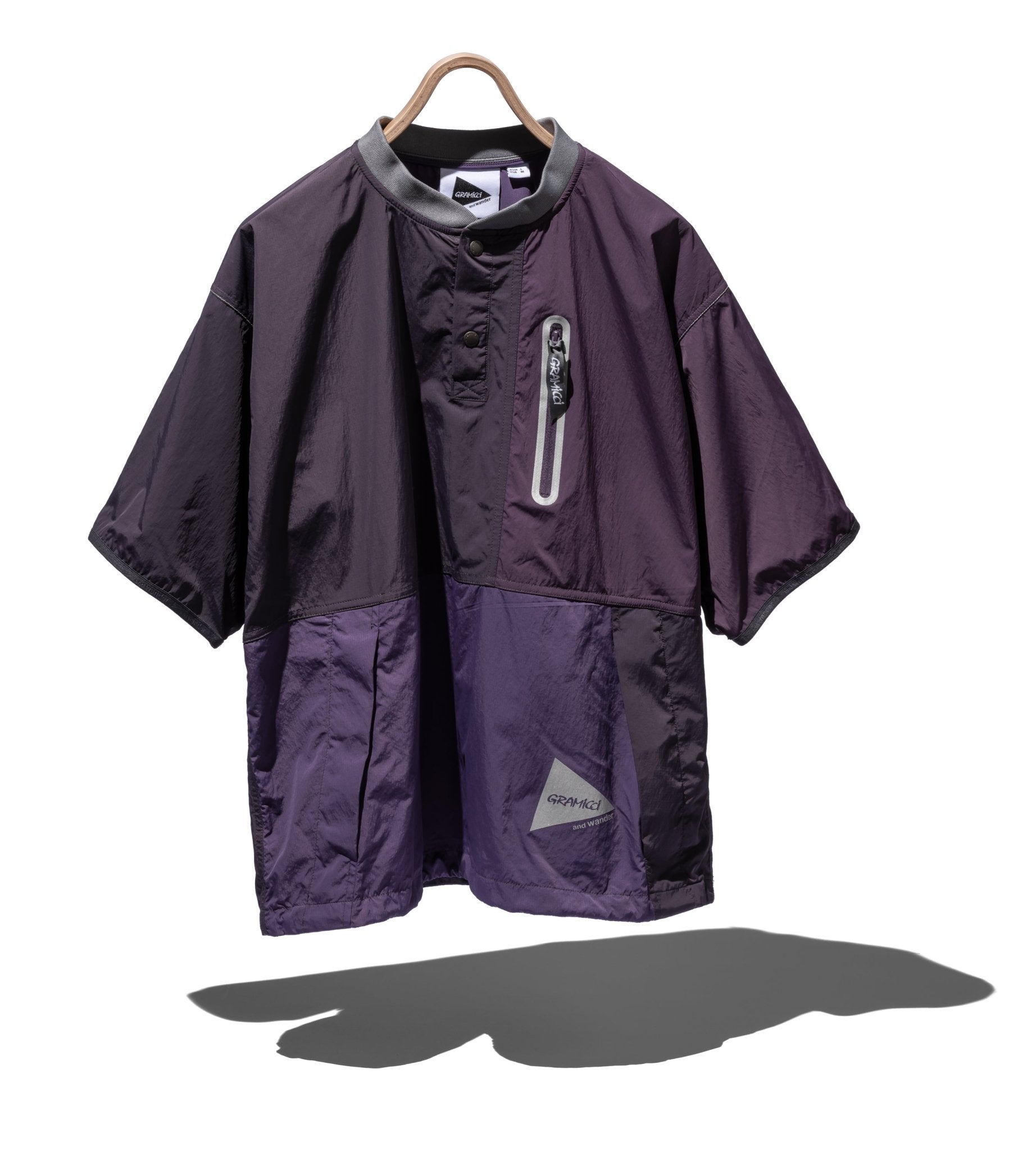 AND WANDER x GRAMICCI - PATCHWORK WIND TEE - AND WANDER