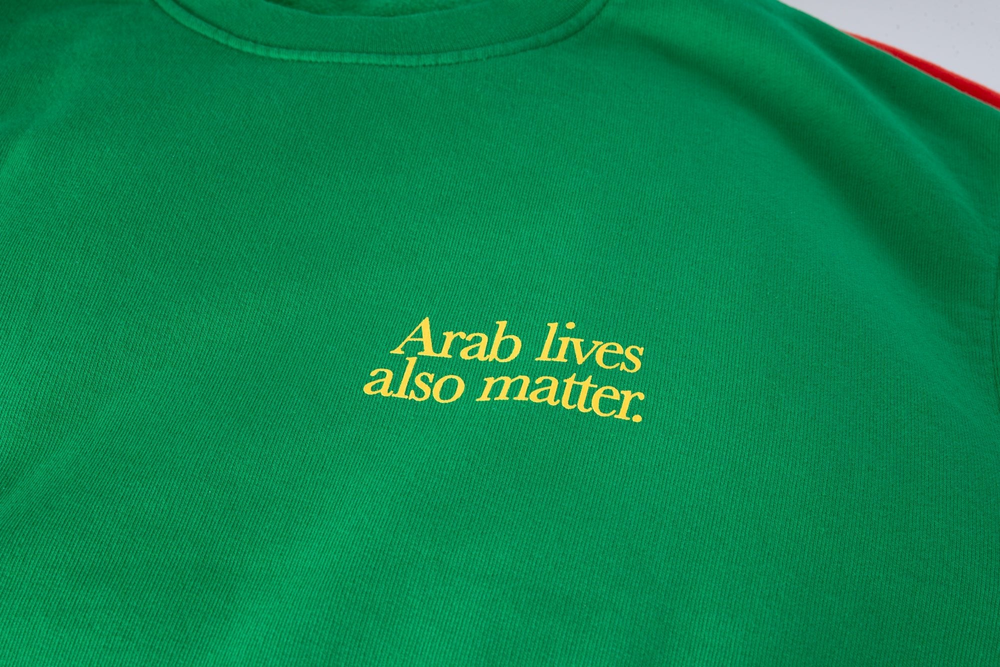 “Arab lives also matter” crewneck sweater - RADICAL MEDIA ARCHIVE