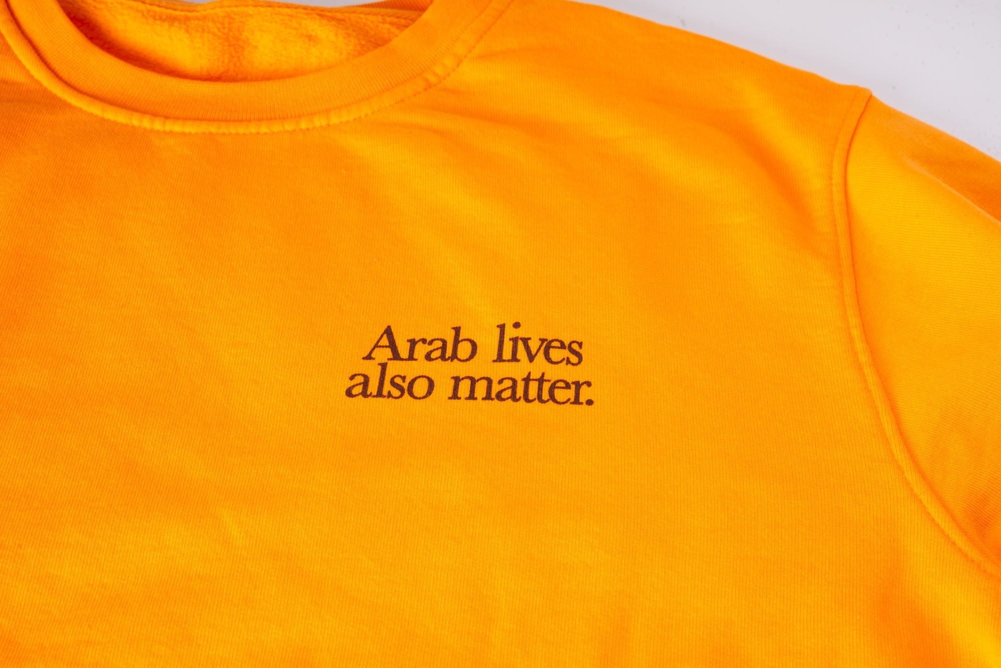 “Arab lives also matter” crewneck sweater - RADICAL MEDIA ARCHIVE