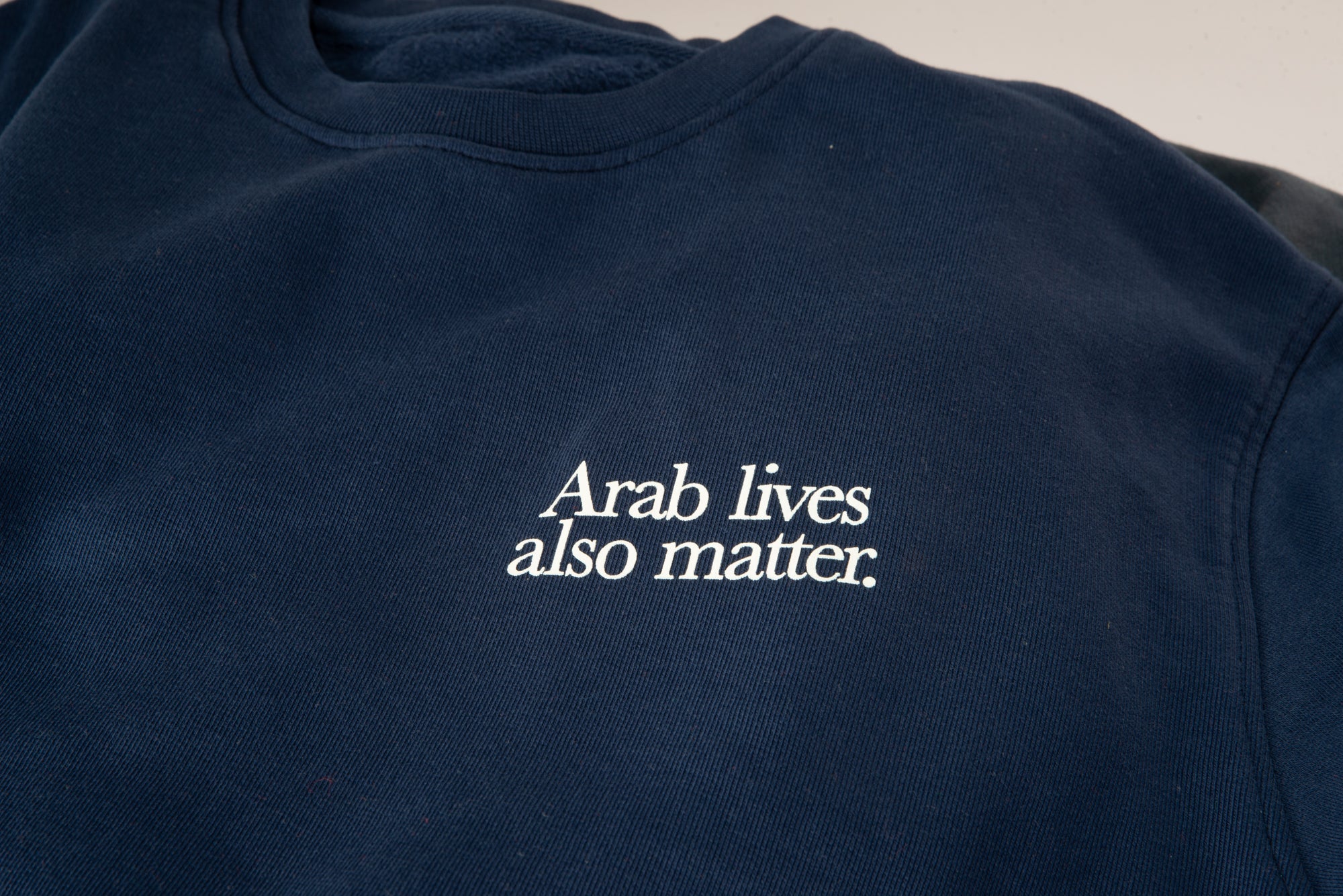 “Arab lives also matter” crewneck sweater - RADICAL MEDIA ARCHIVE