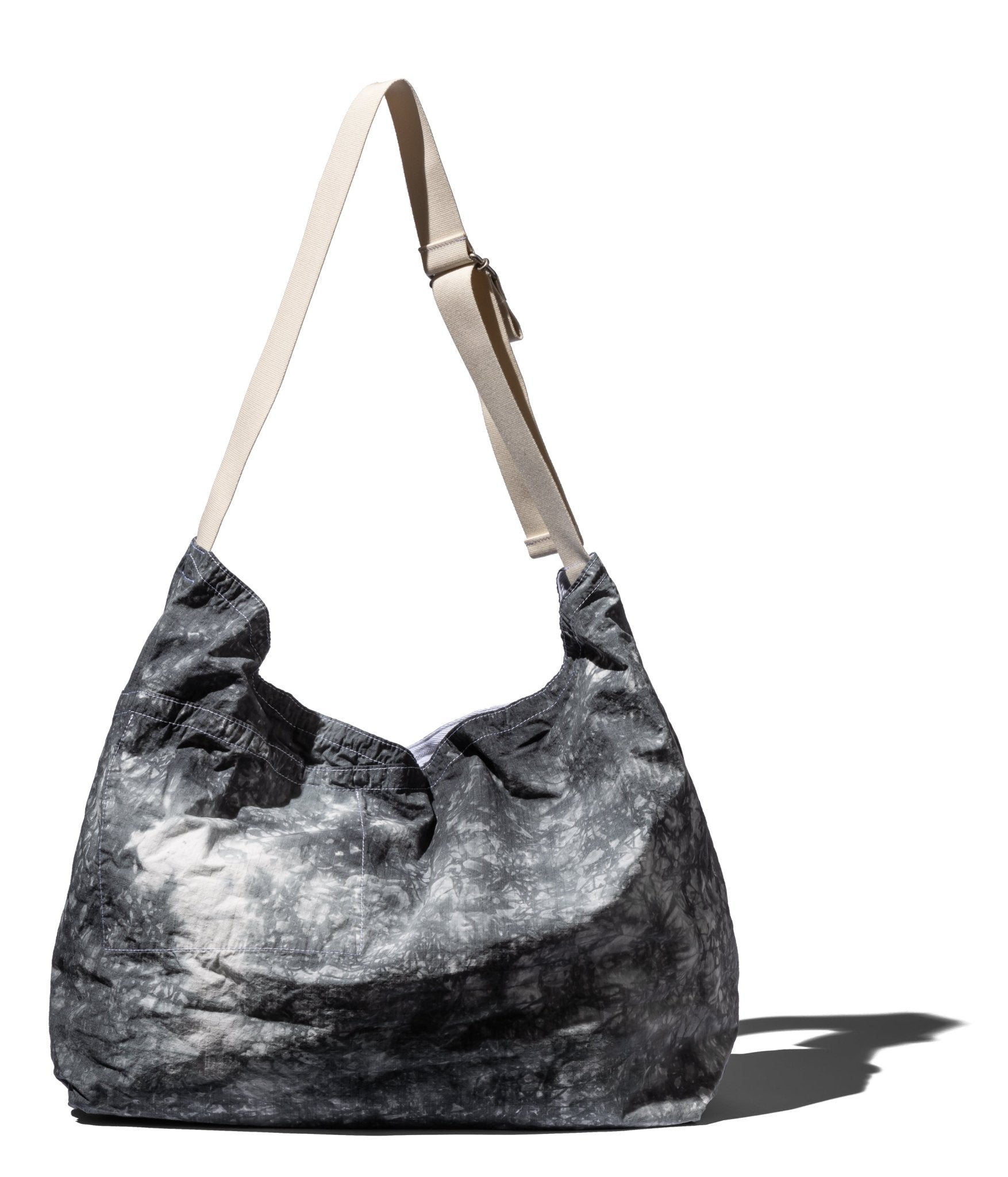 AZUMA SHOULDER BAG L COTTON NYLON RIPSTOP CAMO TIE - DYED - HOBO