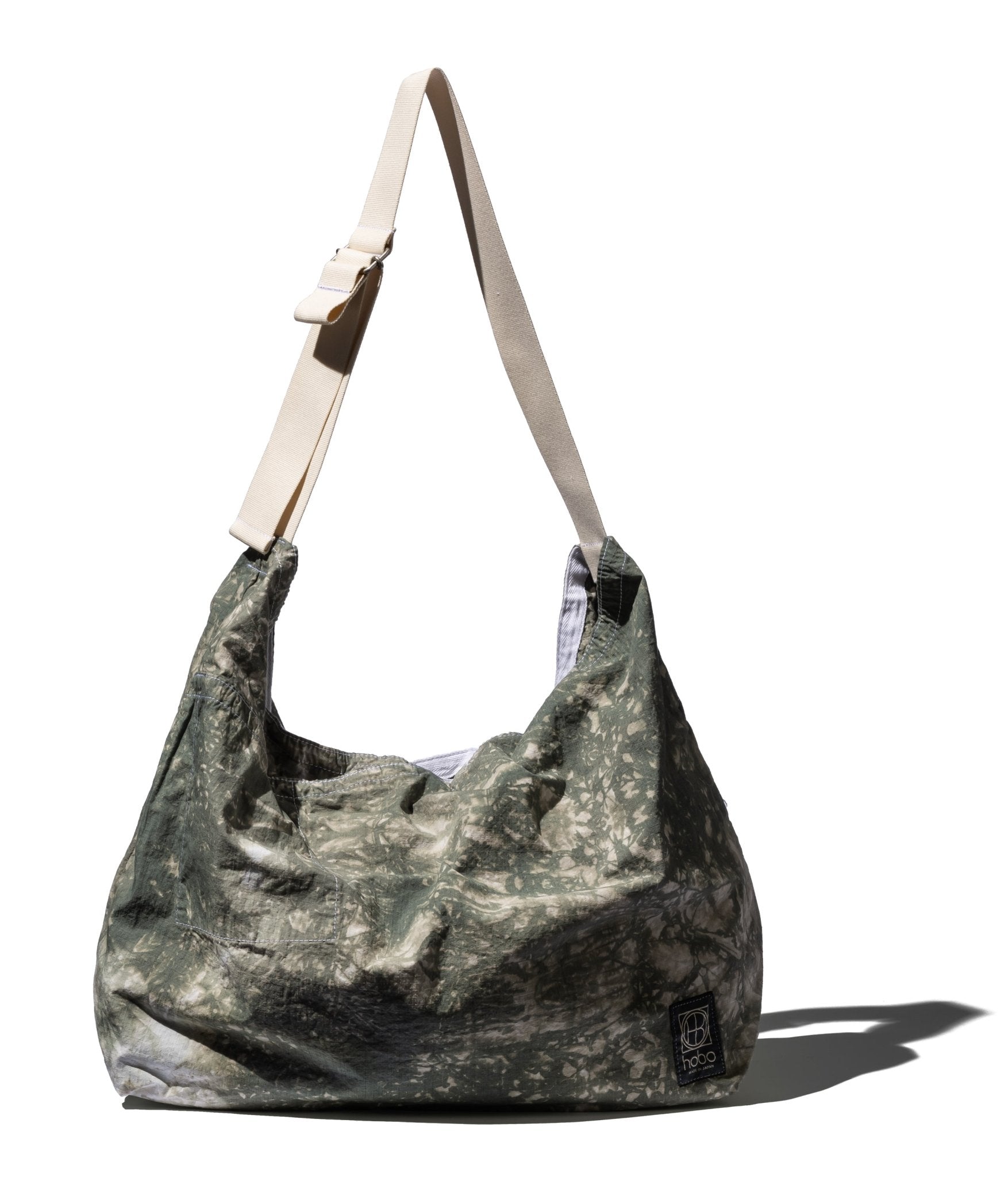 AZUMA SHOULDER BAG L COTTON NYLON RIPSTOP CAMO TIE - DYED - HOBO