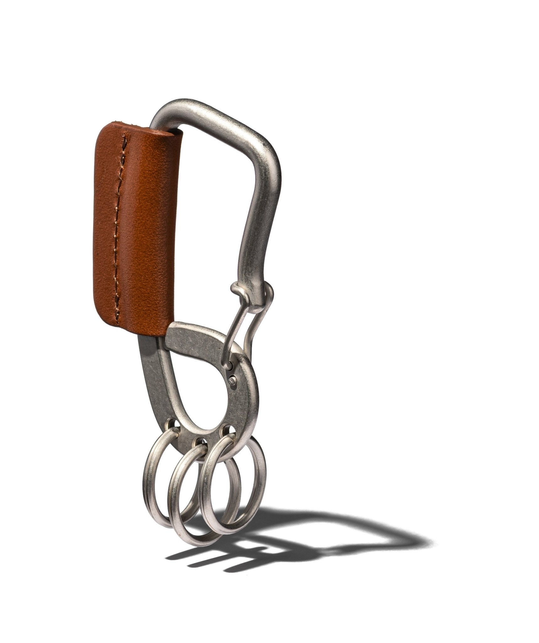CARABINER KEY RING with COW LEATHER - HOBO