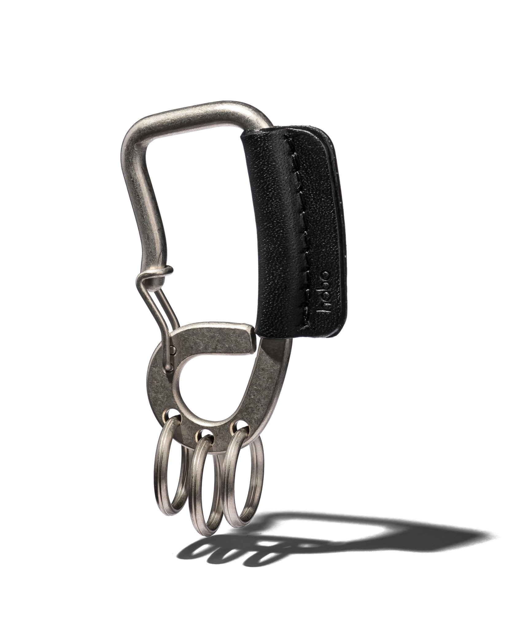CARABINER KEY RING with COW LEATHER - HOBO