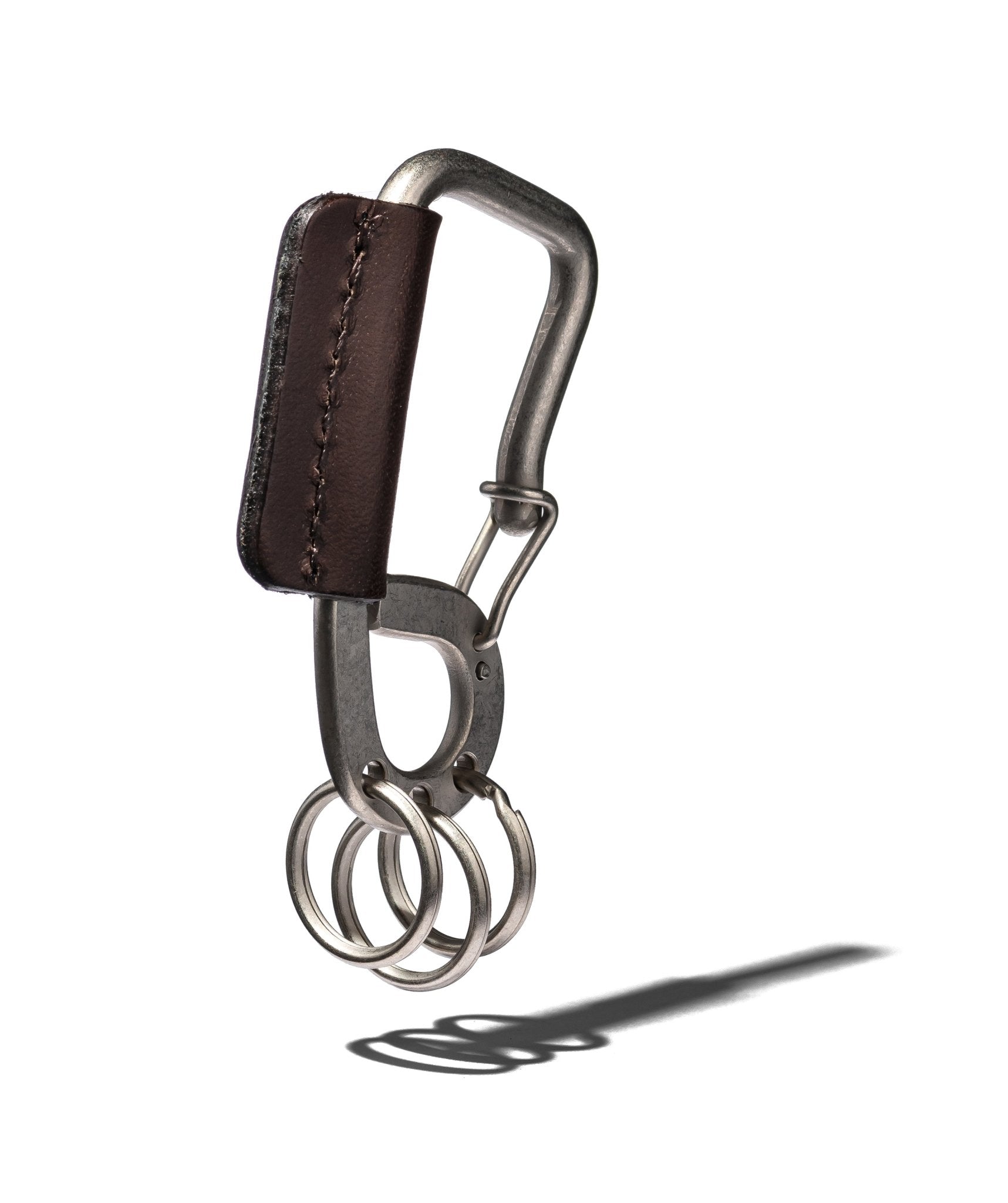 CARABINER KEY RING with COW LEATHER - HOBO