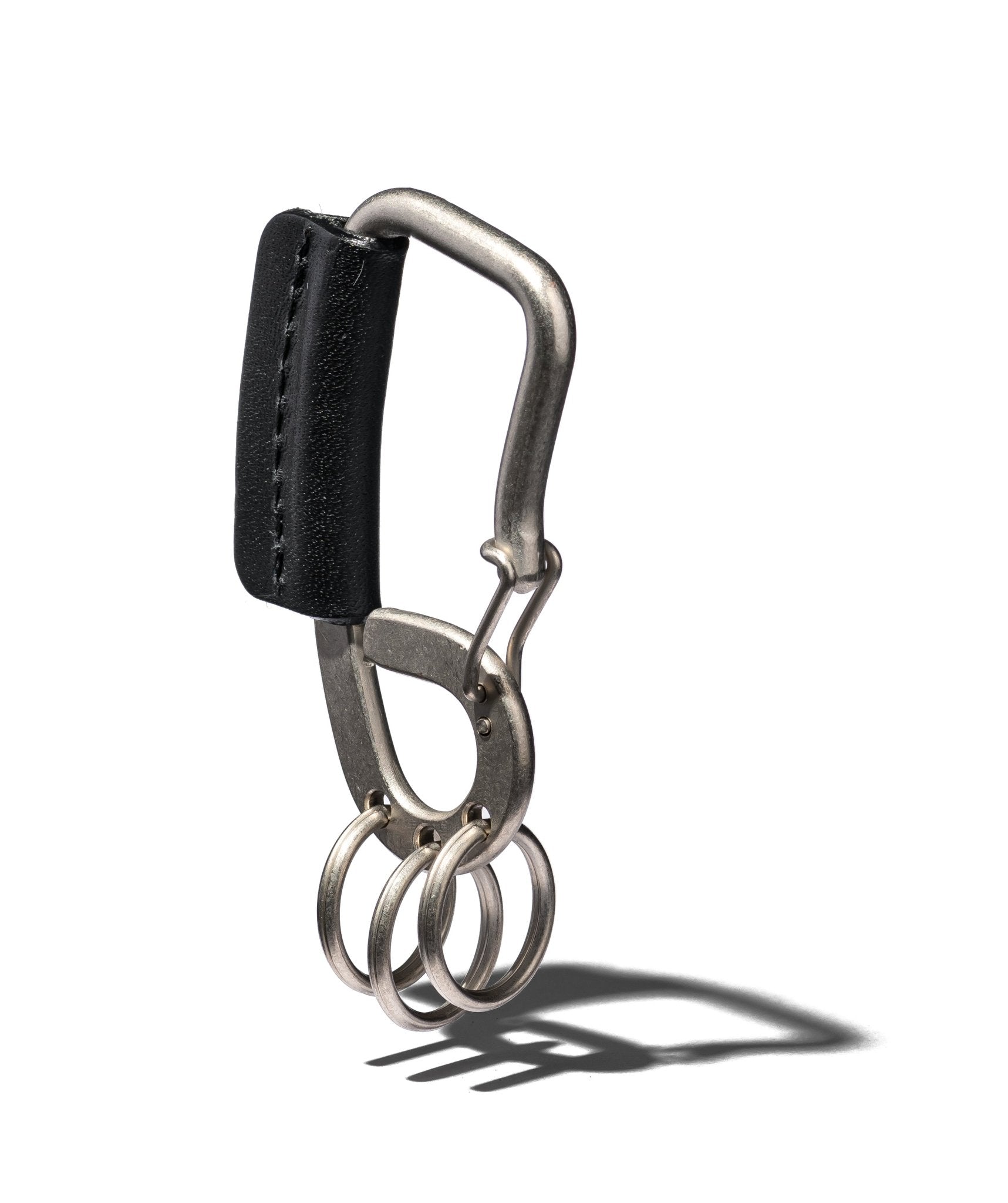 CARABINER KEY RING with COW LEATHER - HOBO