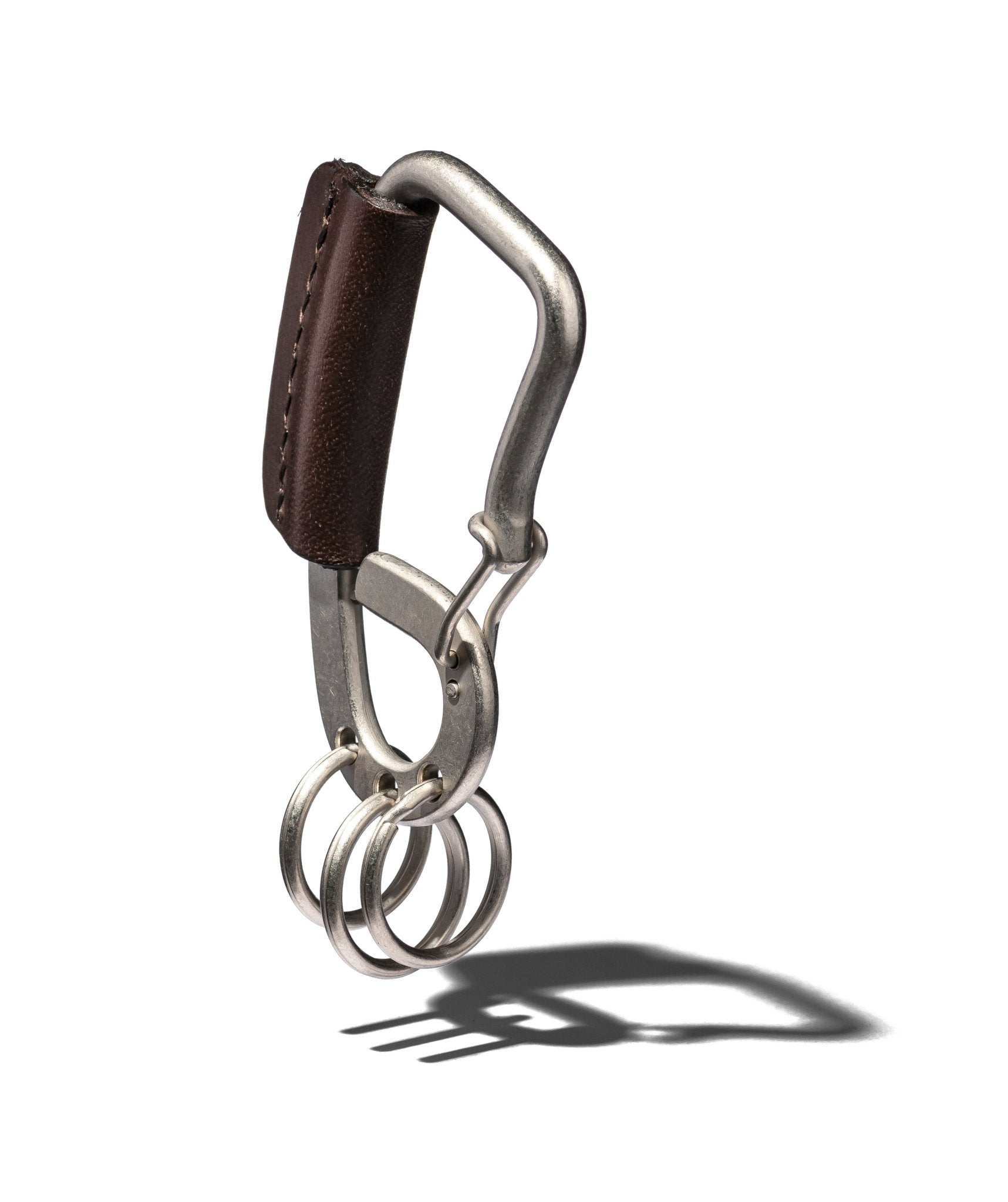 CARABINER KEY RING with COW LEATHER - HOBO