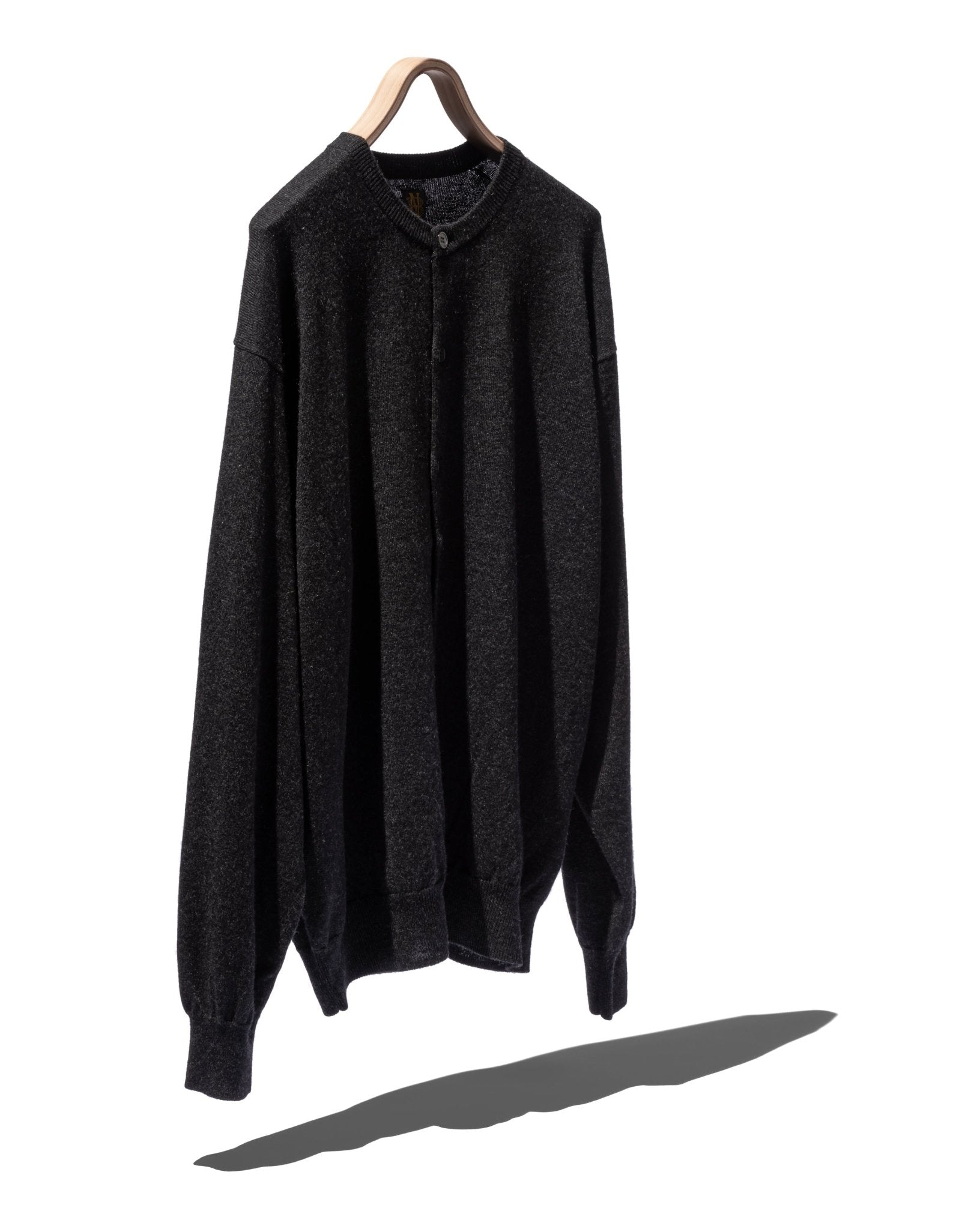 CASHMERE - SILK CREW NECK CARDIGAN - BATONER