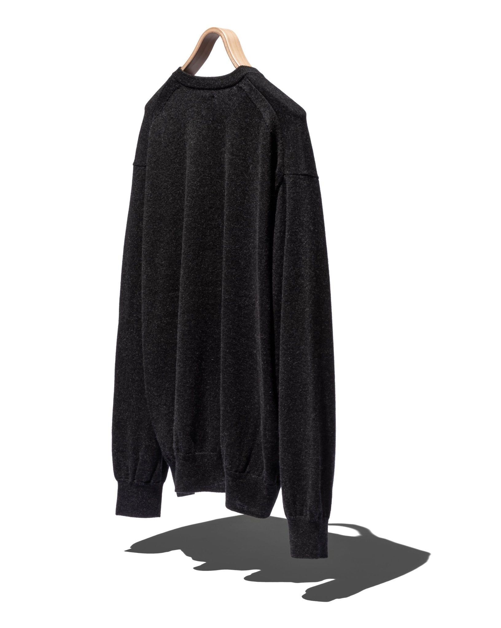 CASHMERE - SILK CREW NECK CARDIGAN - BATONER