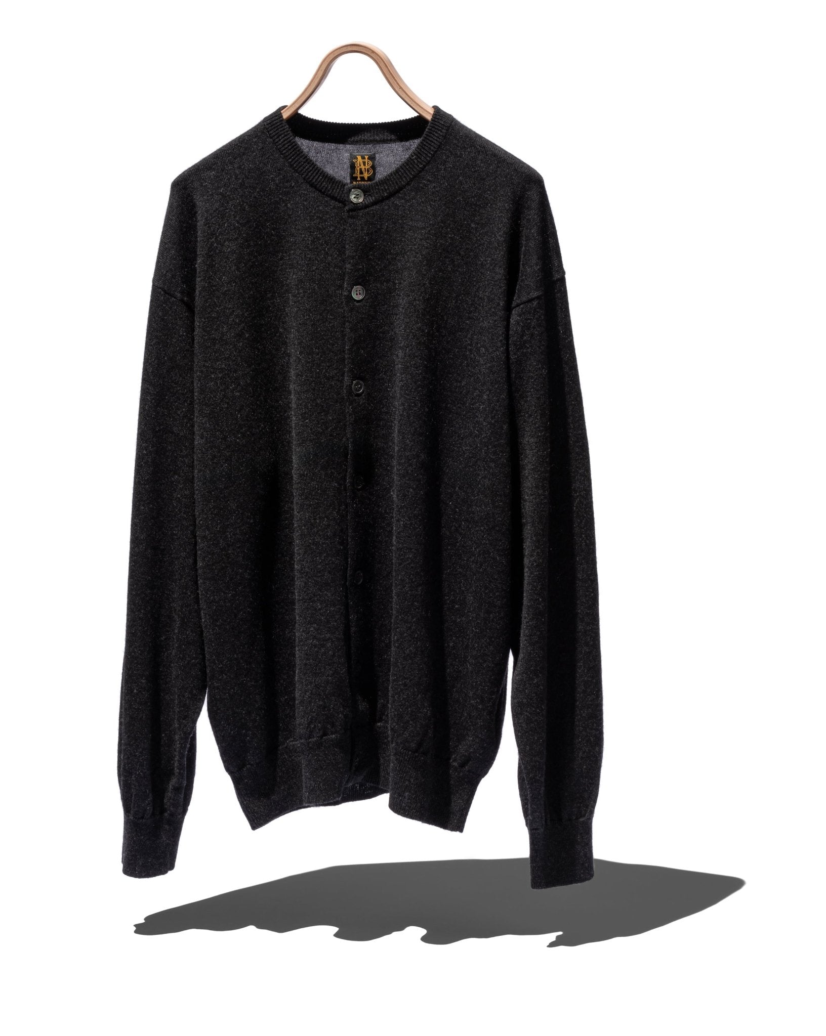 CASHMERE - SILK CREW NECK CARDIGAN - BATONER
