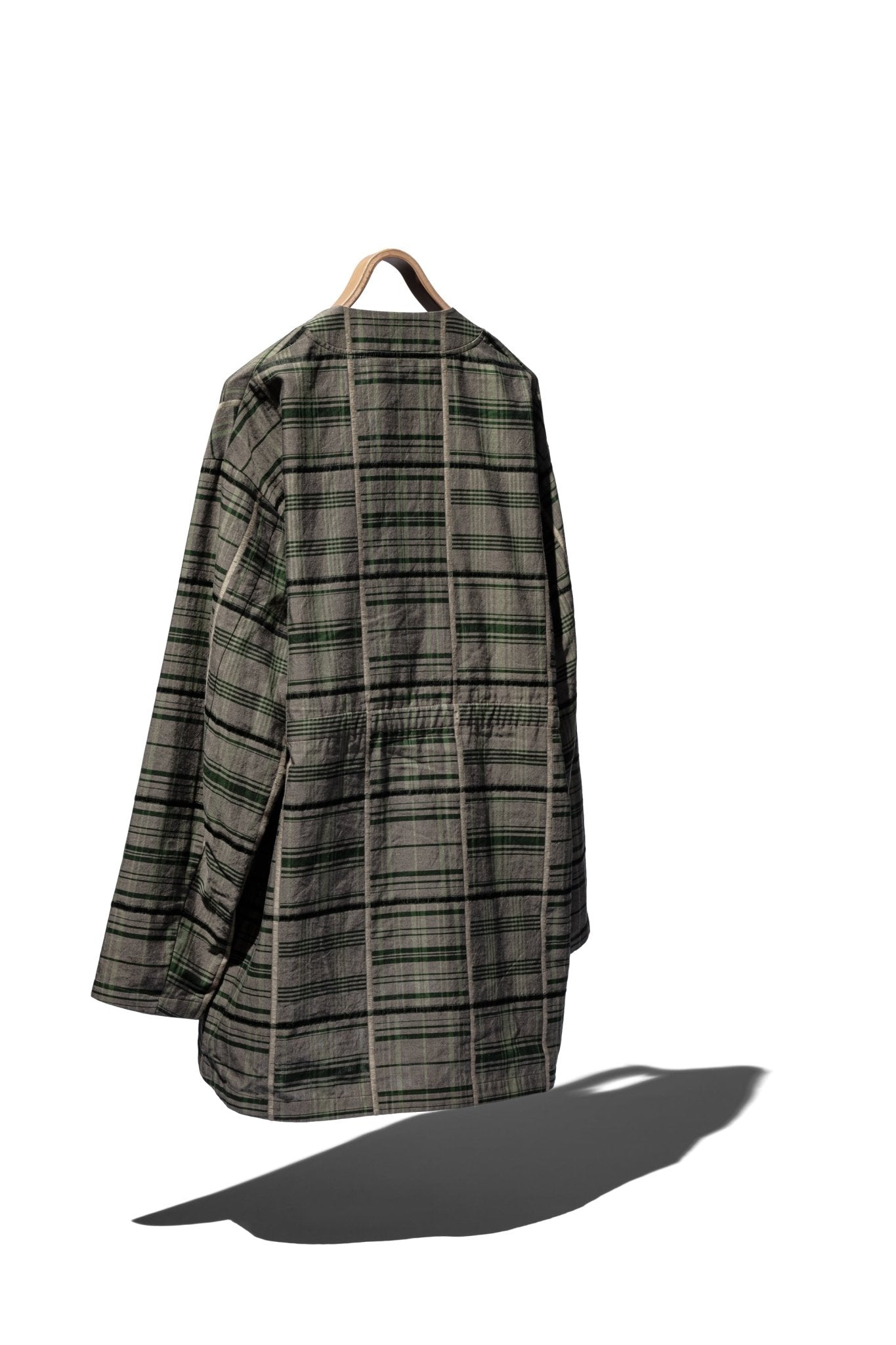 CHECK JACQUARD KIMONO SHIRT - WHITE MOUNTAINEERING