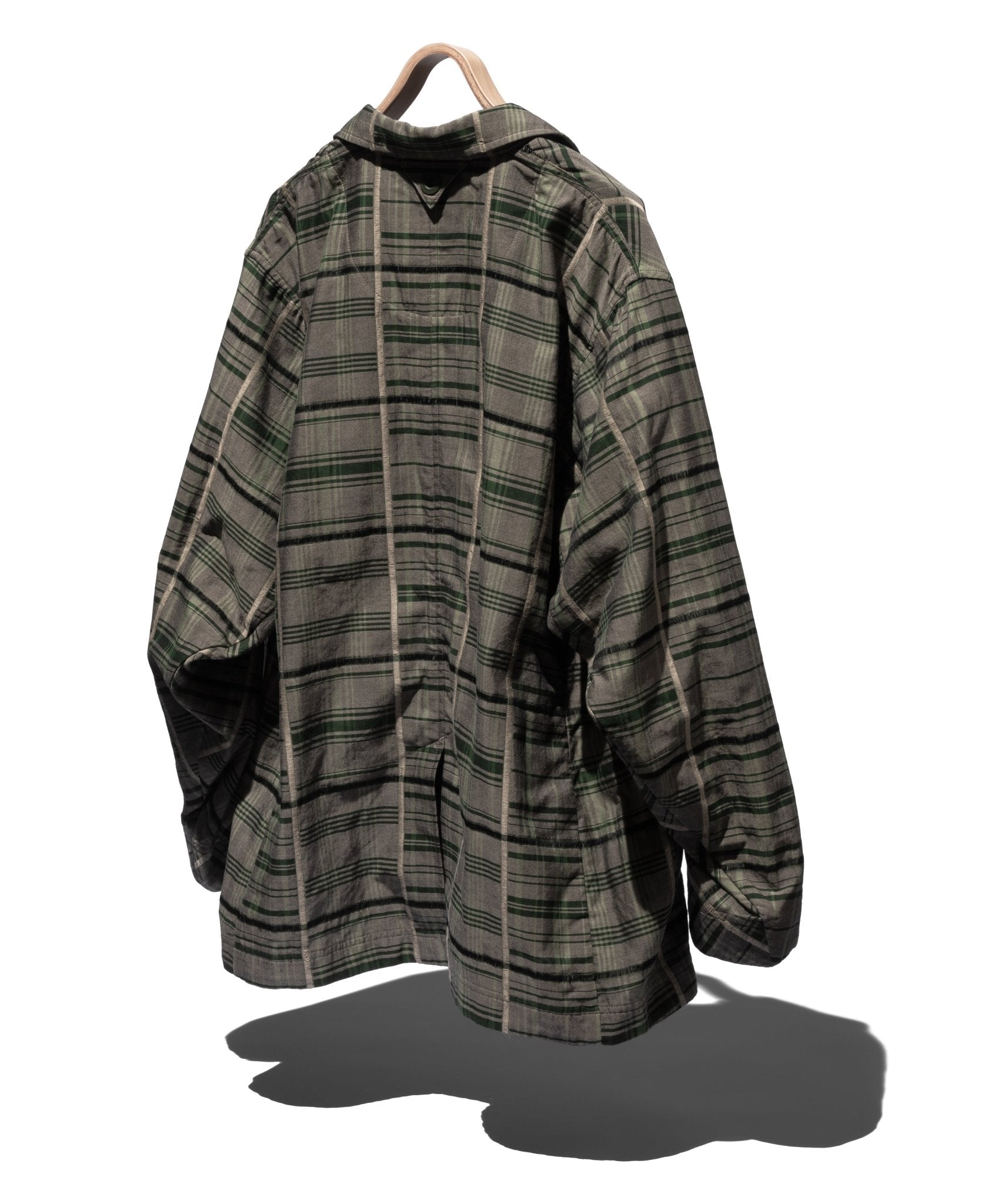 CHECK JACQUARD LAPEL JACKET - WHITE MOUNTAINEERING