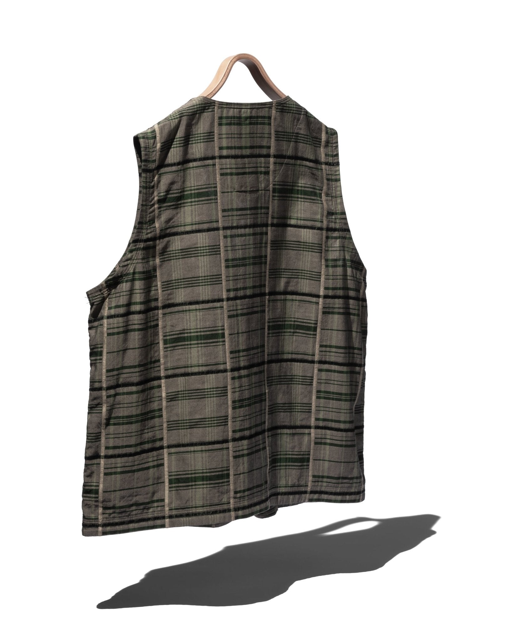 CHECK JACQUARD VEST - WHITE MOUNTAINEERING
