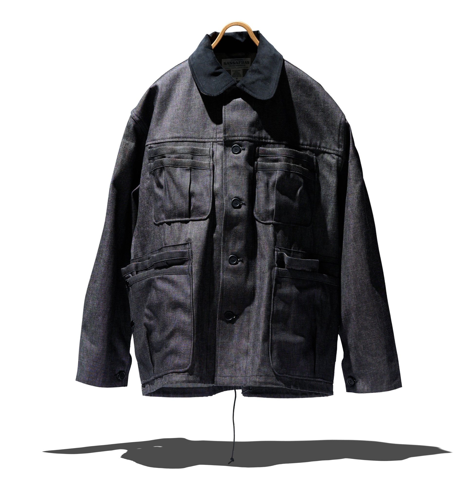 DENIM OVERGROWN WARDEN JACKET - SASSAFRAS