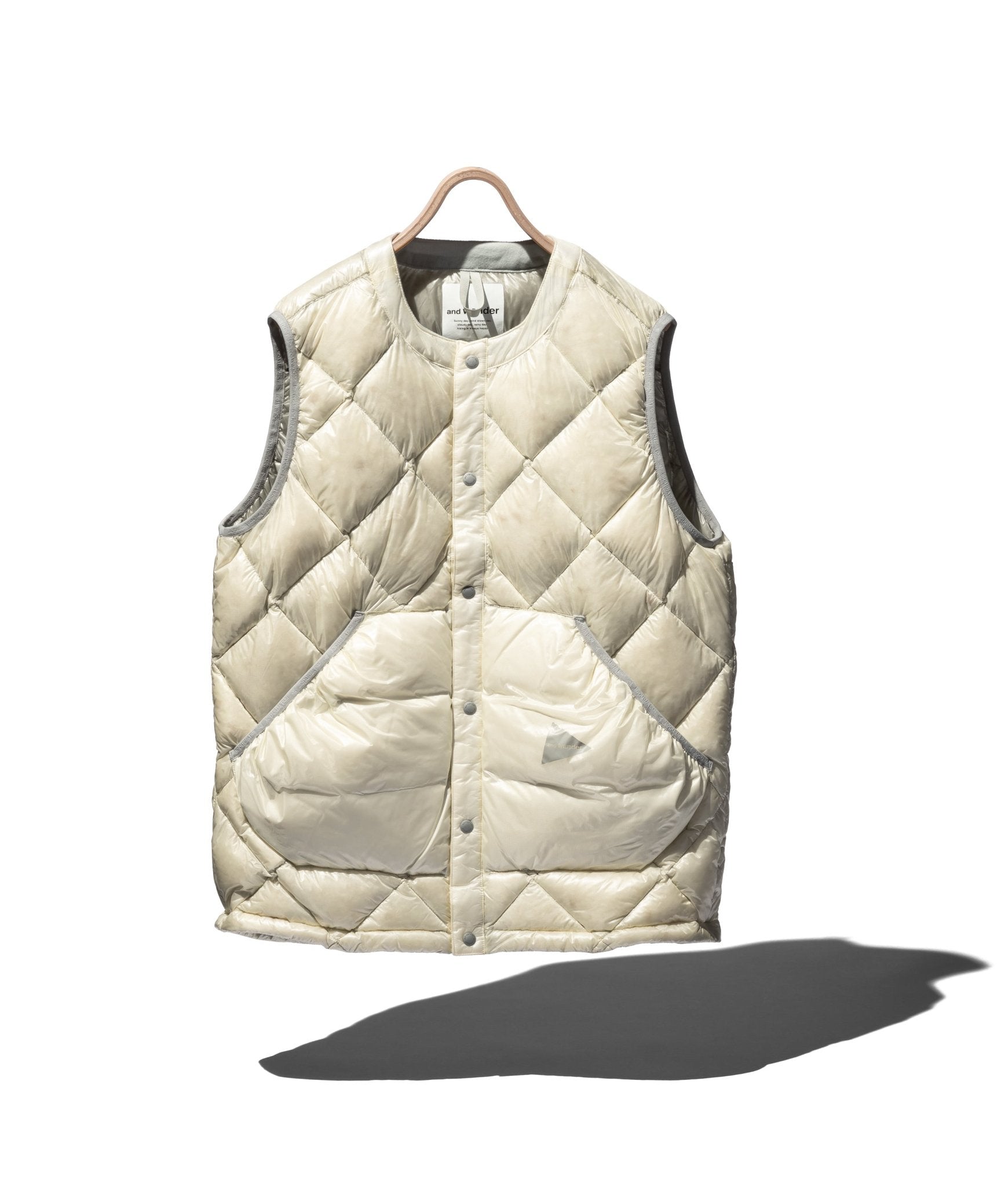 Diamond Stitch Down Vest - AND WANDER