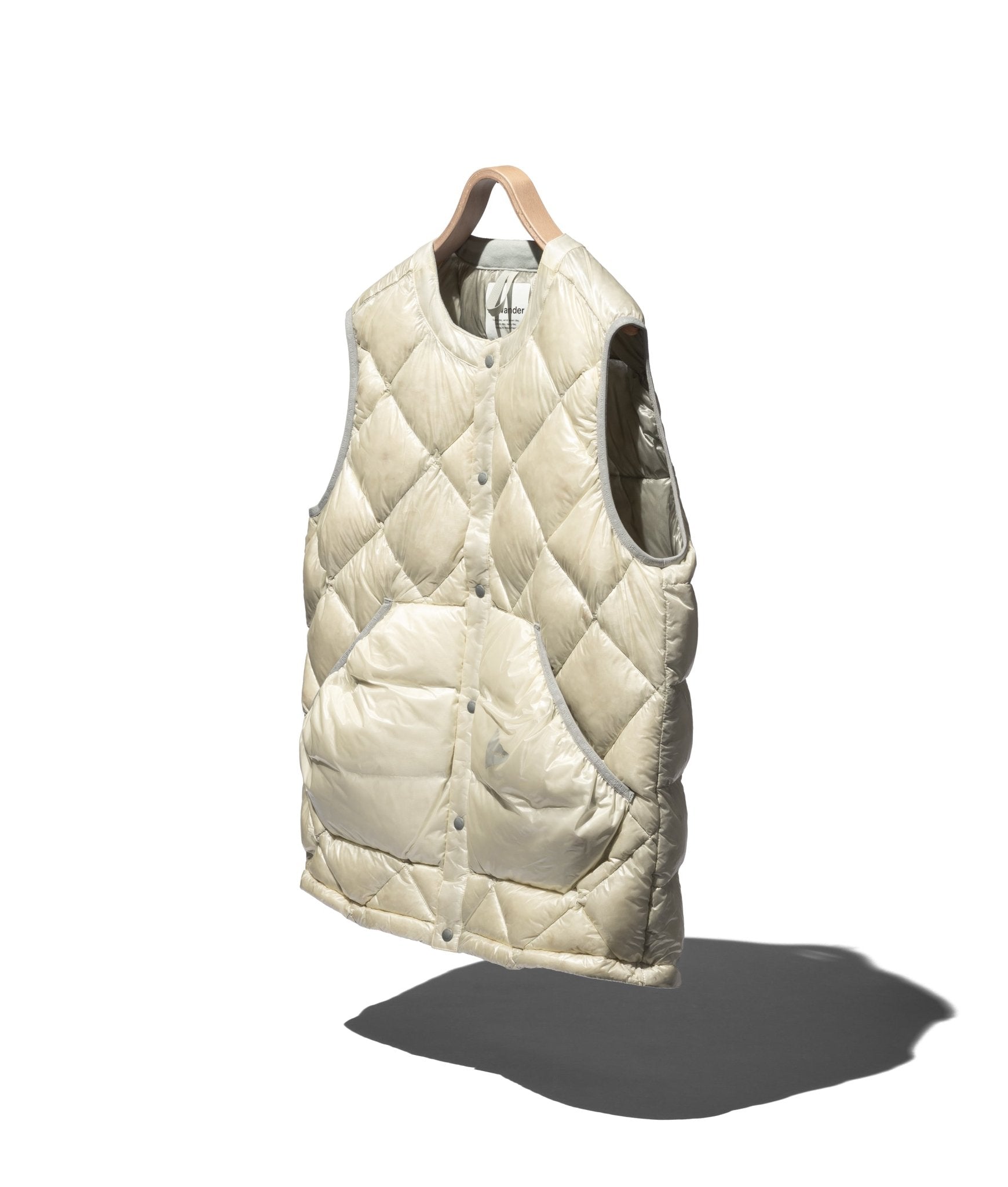 Diamond Stitch Down Vest - AND WANDER