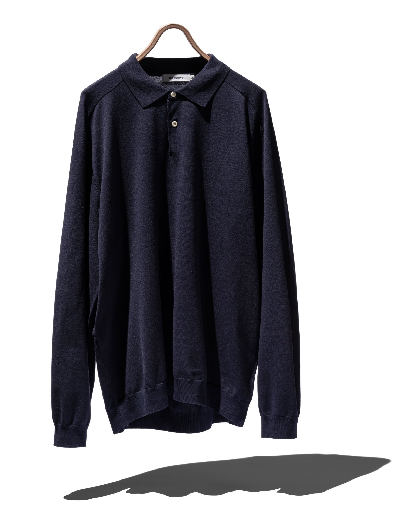 DWELLER L/S POLO SWEATER C/P YARN - NONNATIVE