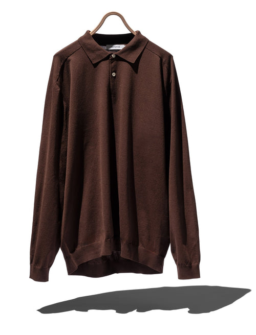 DWELLER L/S POLO SWEATER C/P YARN