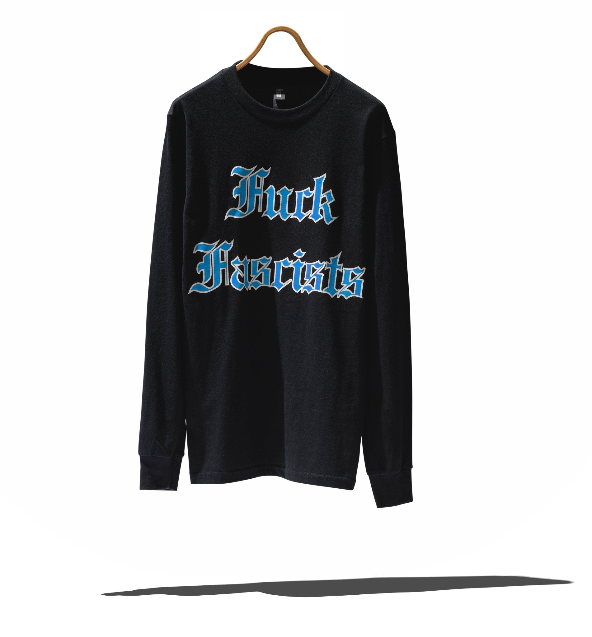 Fuck Fascists Black Long Sleeve Shirt - RADICAL MEDIA ARCHIVE