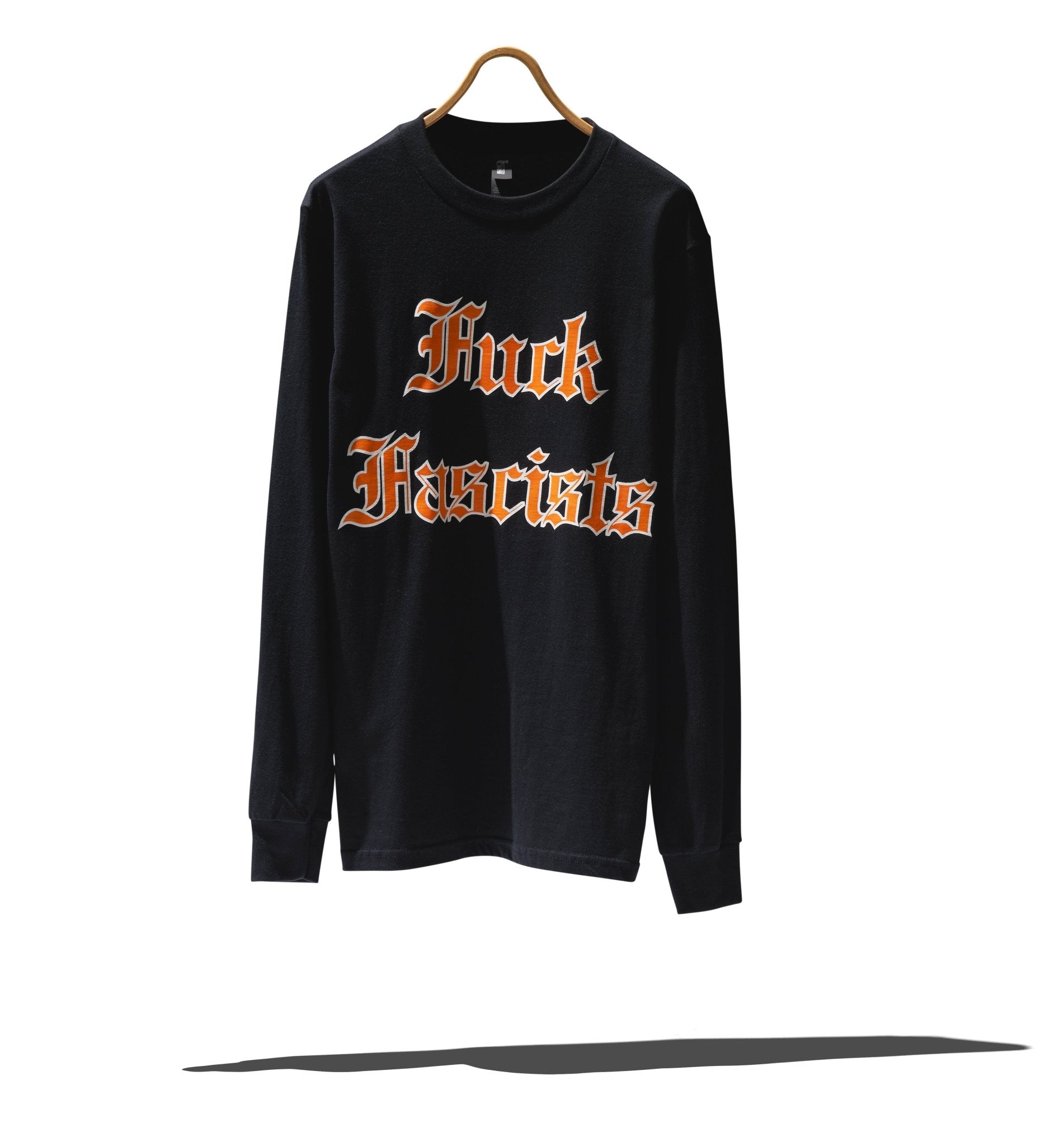 Fuck Fascists Black Long Sleeve Shirt - RADICAL MEDIA ARCHIVE