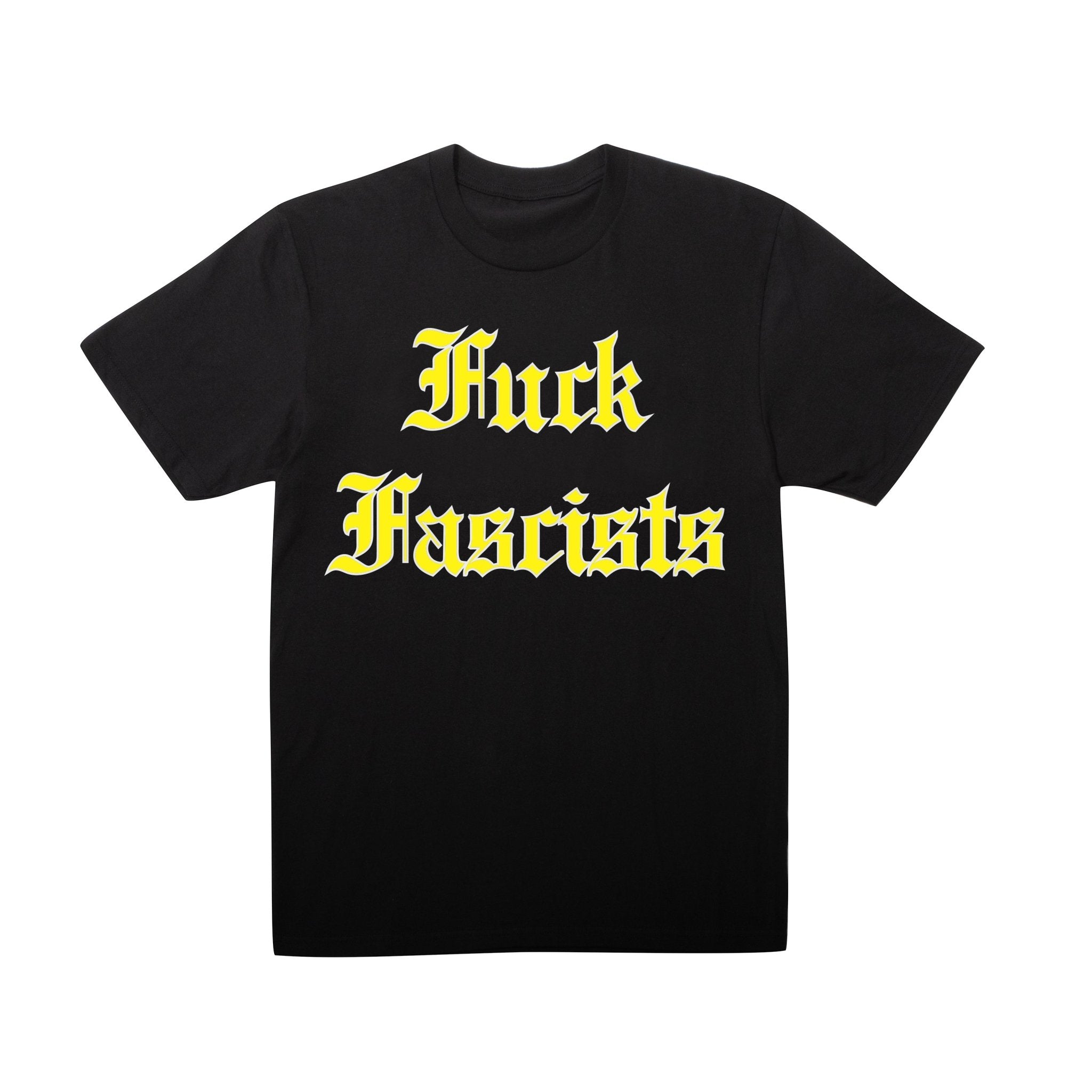 Fuck Fascists Black Short Sleeve T-shirt - RADICAL MEDIA ARCHIVE